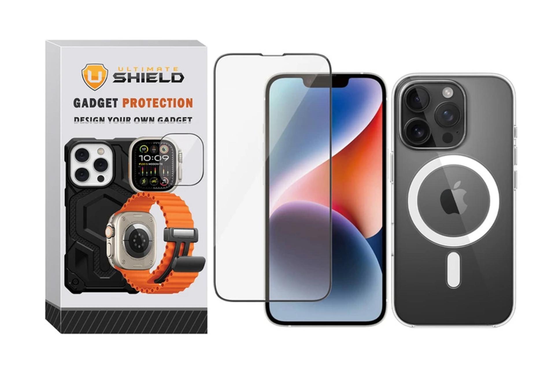 جعبه قاب گوشی آلتیمیت شیلد مدل Magsafe Full مناسب اپل iPhone 13 Pro Max همراه با محافظ صفحه نمایش