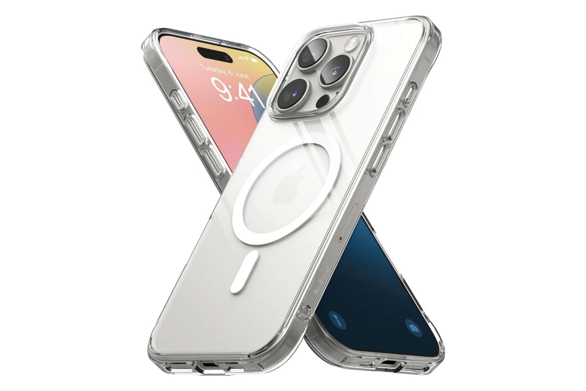 قاب گوشی اسپریگ مدل Magset FLNS مناسب اپل iPhone 16 Pro Max همراه با محافظ لنز و صفحه نمایش