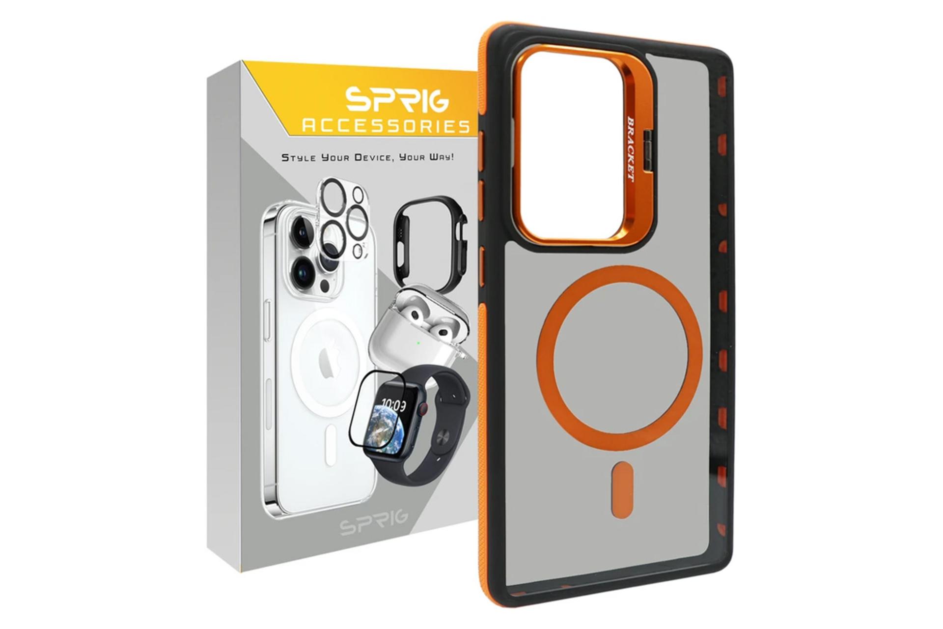 جعبه قاب گوشی اسپریگ مدل STND Bracket مناسب سامسونگ Galaxy S25 Ultra