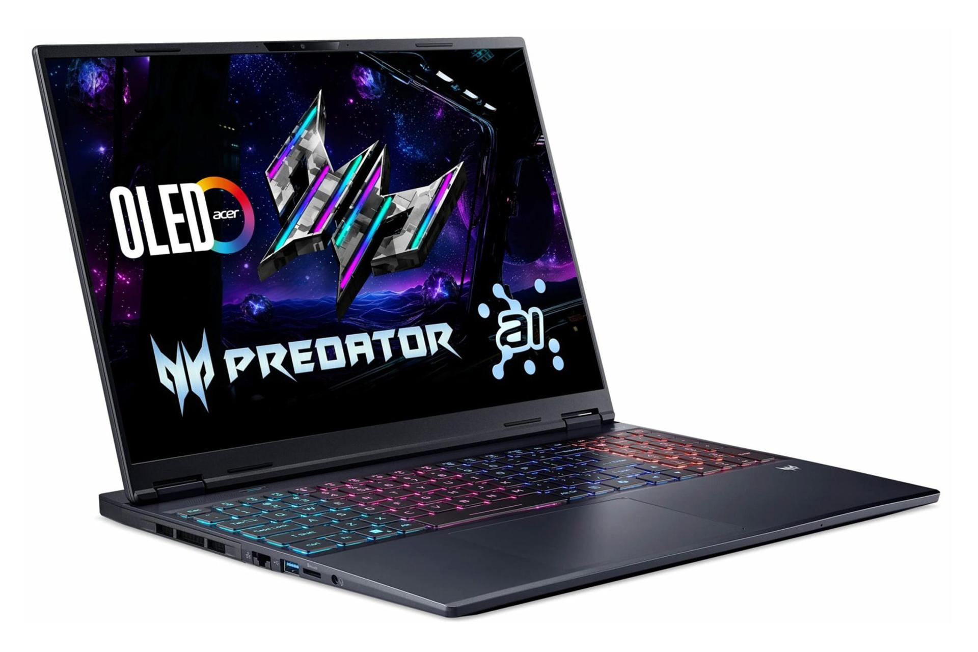 لپ تاپ ایسر Acer Predator Helios Neo 16S AI PHN16S-71 نمای جلو و چپ