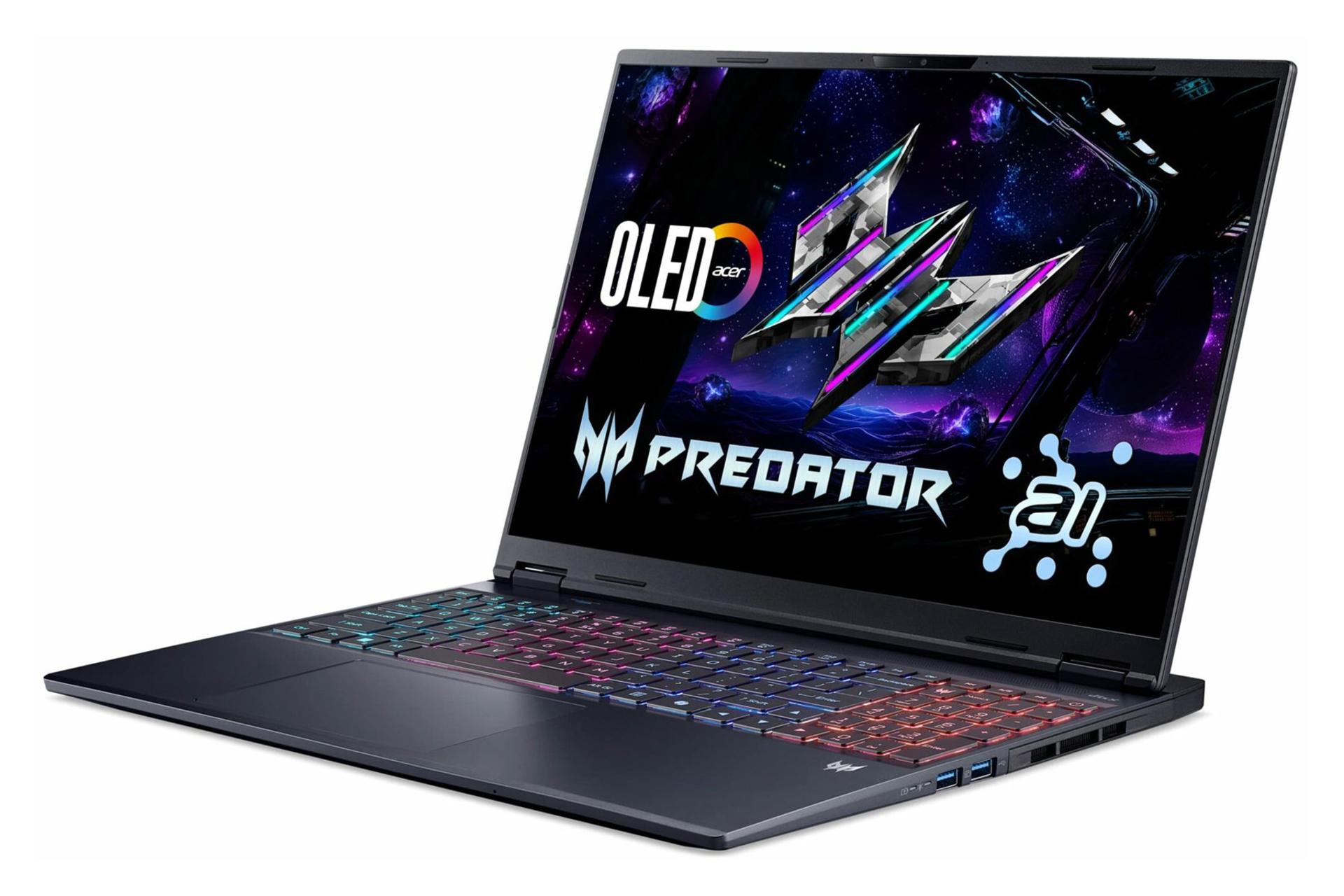 لپ تاپ ایسر Acer Predator Helios Neo 16S AI PHN16S-71 نمای جلو و راست
