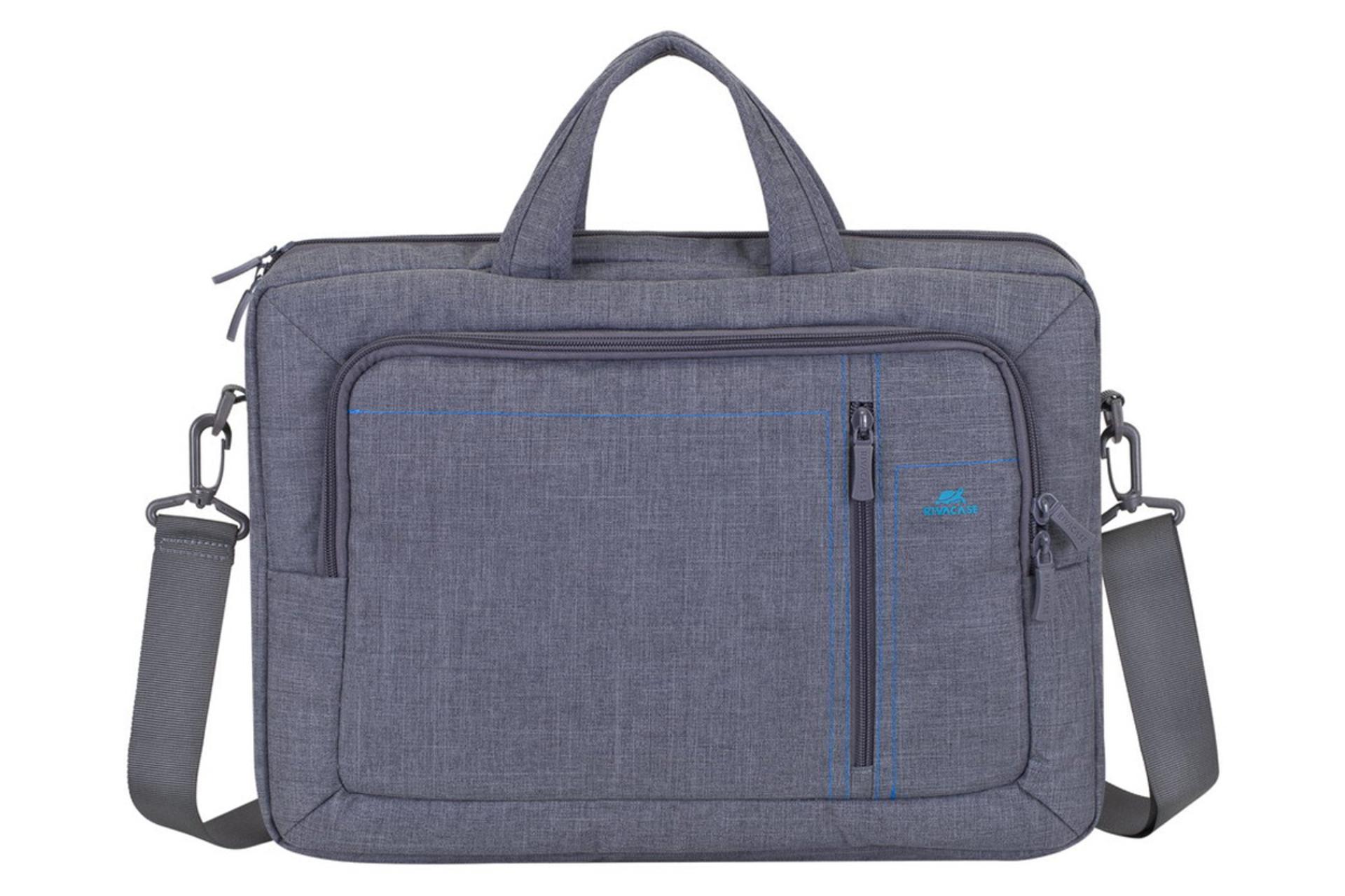 کیف لپ تاپ کیف لپ تاپ ریوا کیس 7530 مناسب 15.6 اینچ رنگ خاکستری