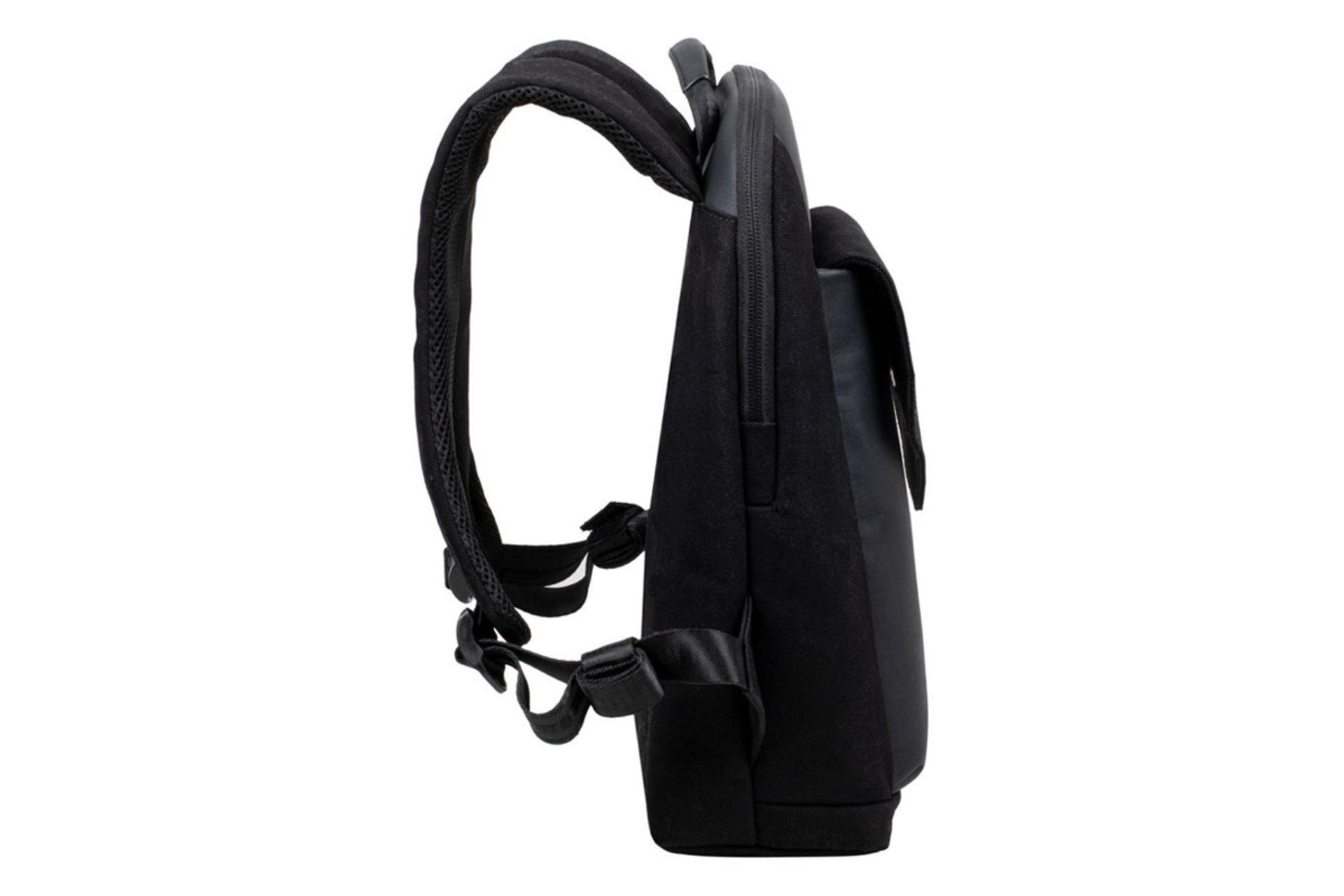 نمای کنار کیف لپ تاپ کوله پشتی لپ تاپ ریوا کیس 8521 مناسب 13 اینچ