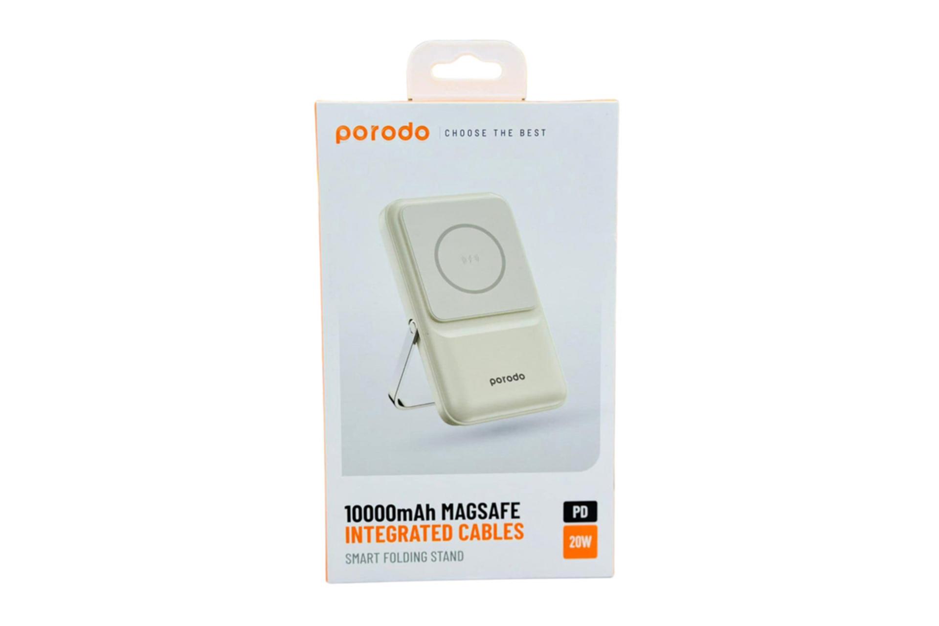 جعبه پاور بانک پرودو Magsafe PD-PBFCH039 با ظرفیت 10000 میلی‌آمپر ساعت و امکان شارژ بی‌سیم