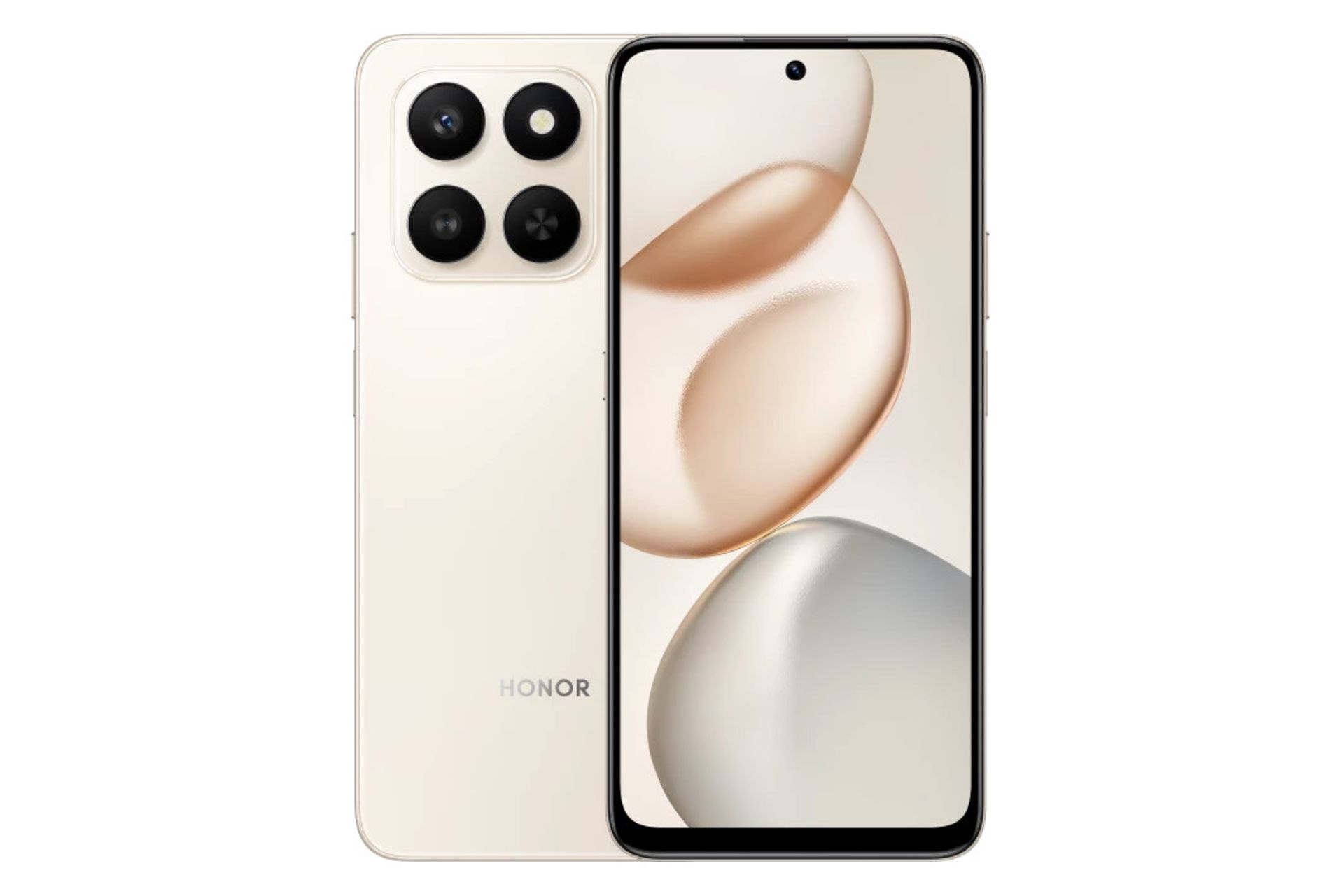 پنل جلو و پشت گوشی موبایل آنر HONOR X7d 5G طلایی روشن