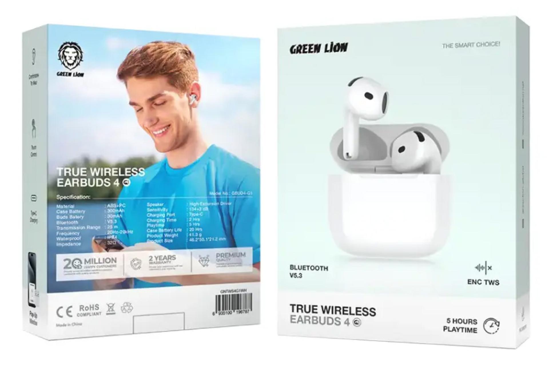 جعبه هدفون گرین لیون Earbuds 4 G1