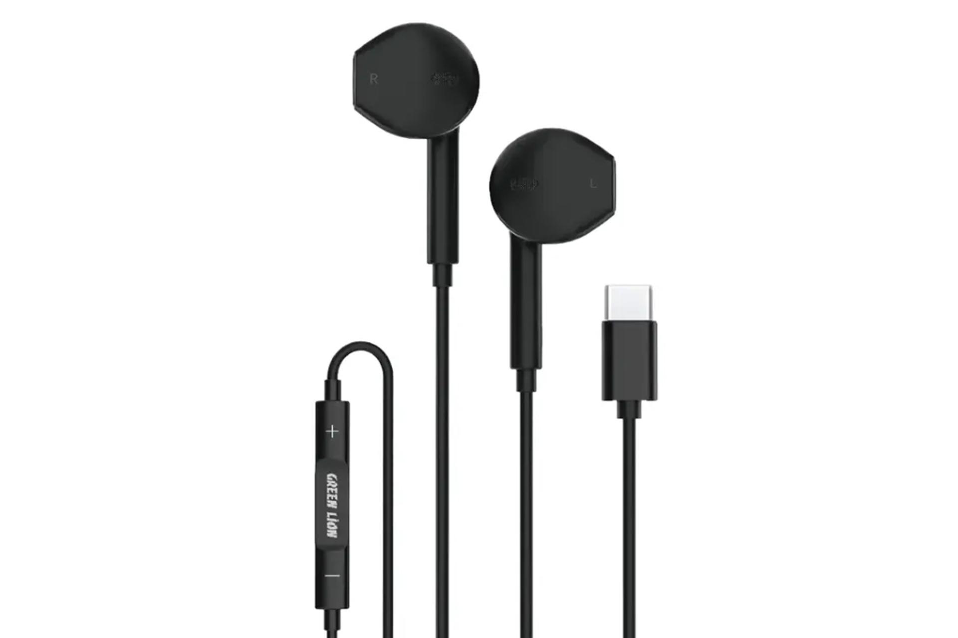 هدفون گرین لیون Stereo Earphones Type-C رنگ مشکی