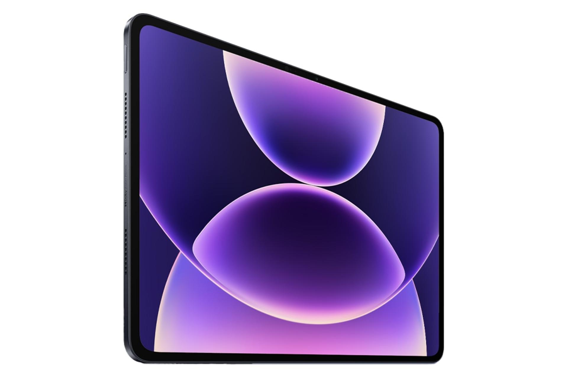 نمای نیمرخ پنل جلوی تبلت پد 8 پرو شیائومی / Xiaomi Pad 8 Pro با نمایش لبه سمت چپ و حفره‌های اسپیکر