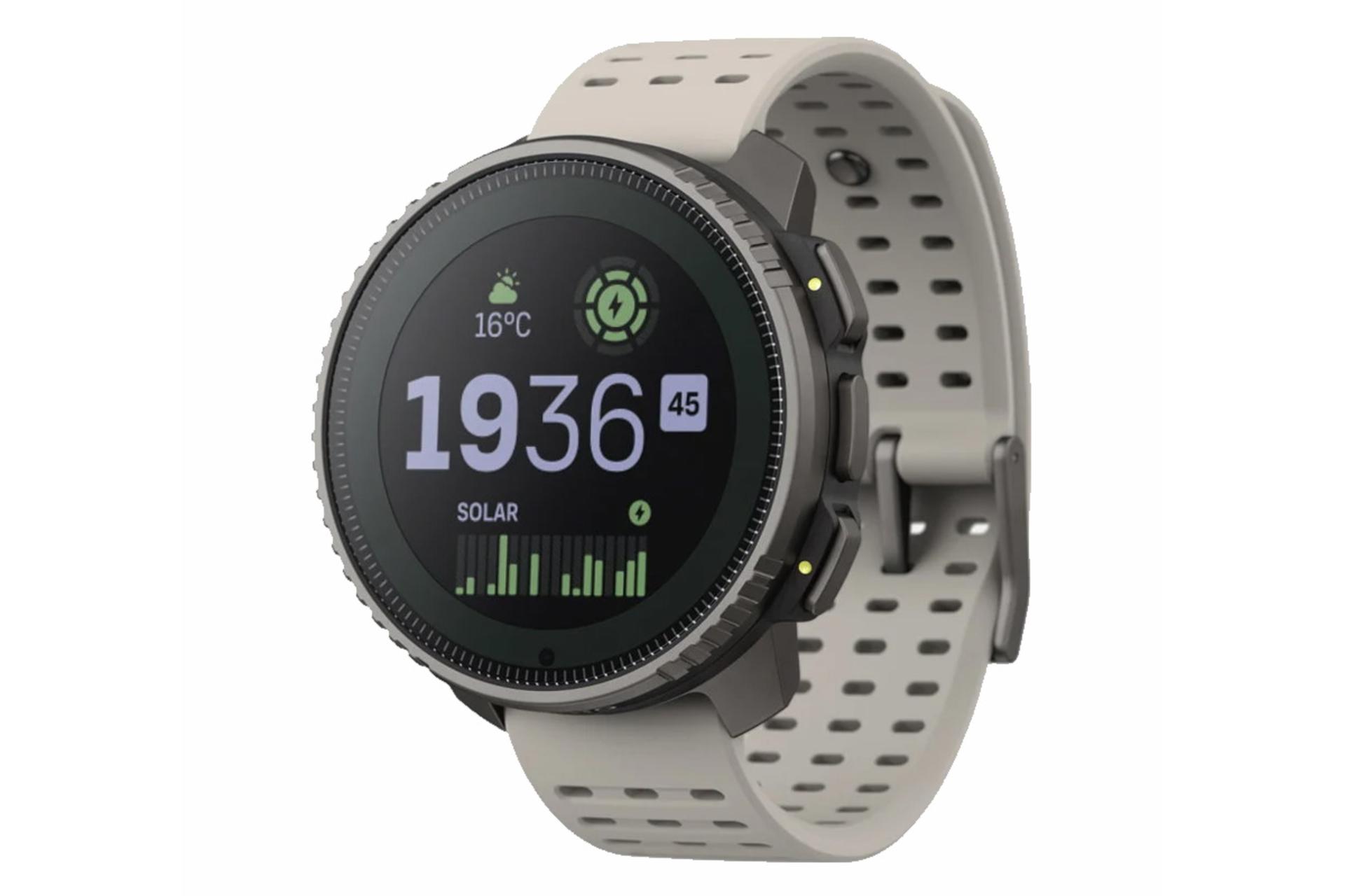 نمای سمت راست ساعت هوشمند سونتو Vertical Titanium Solar