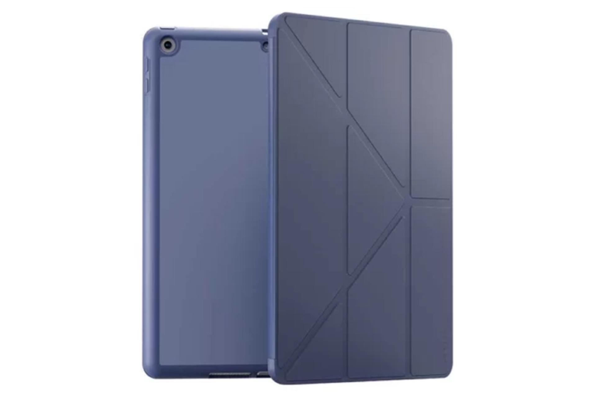 قاب تبلت کیف کلاسوری لولو مدل Elegante Hybrid مناسب اپل iPad 10.2 2021 / 2020 / 2019 رنگ آبی