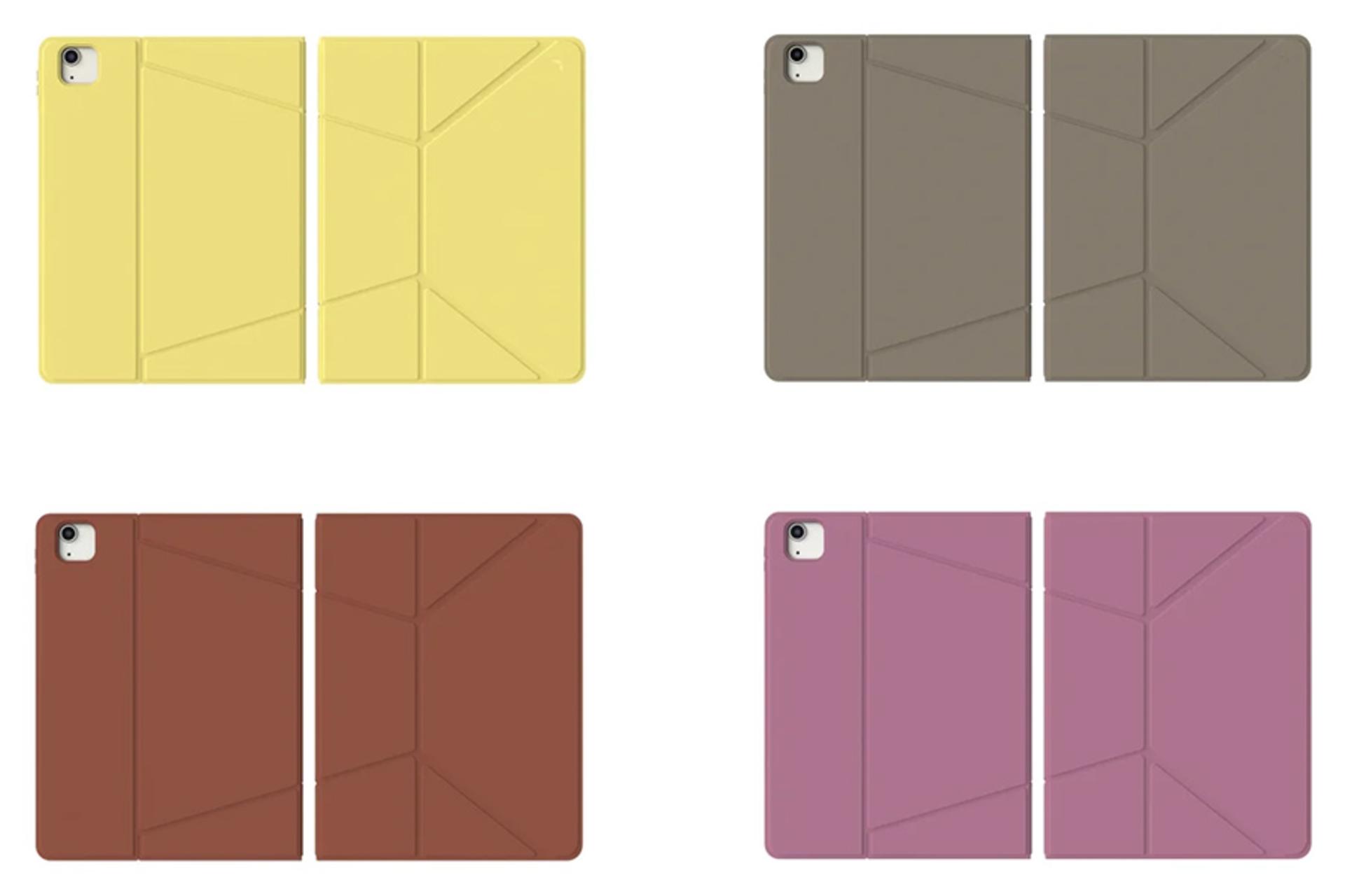 رنگ بندی قاب تبلت کیف کلاسوری جی سی پال مدل Slim Flex Folio Case مناسب اپل iPad Air 11 2024