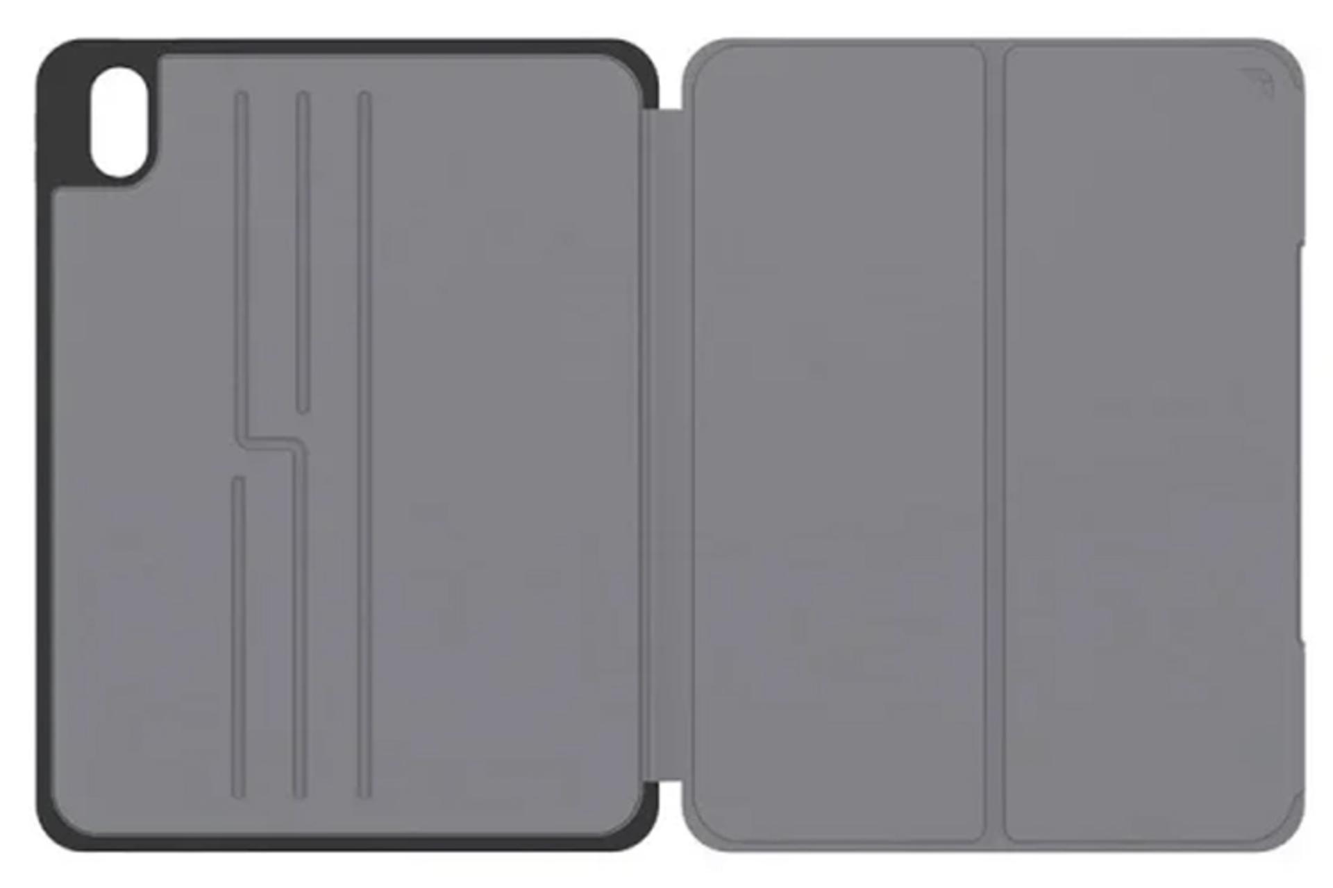 قاب تبلت کیف کلاسوری جی سی پال مدل Flexa Protective Folio Case مناسب اپل iPad 10.9 2022 رنگ خاکستری