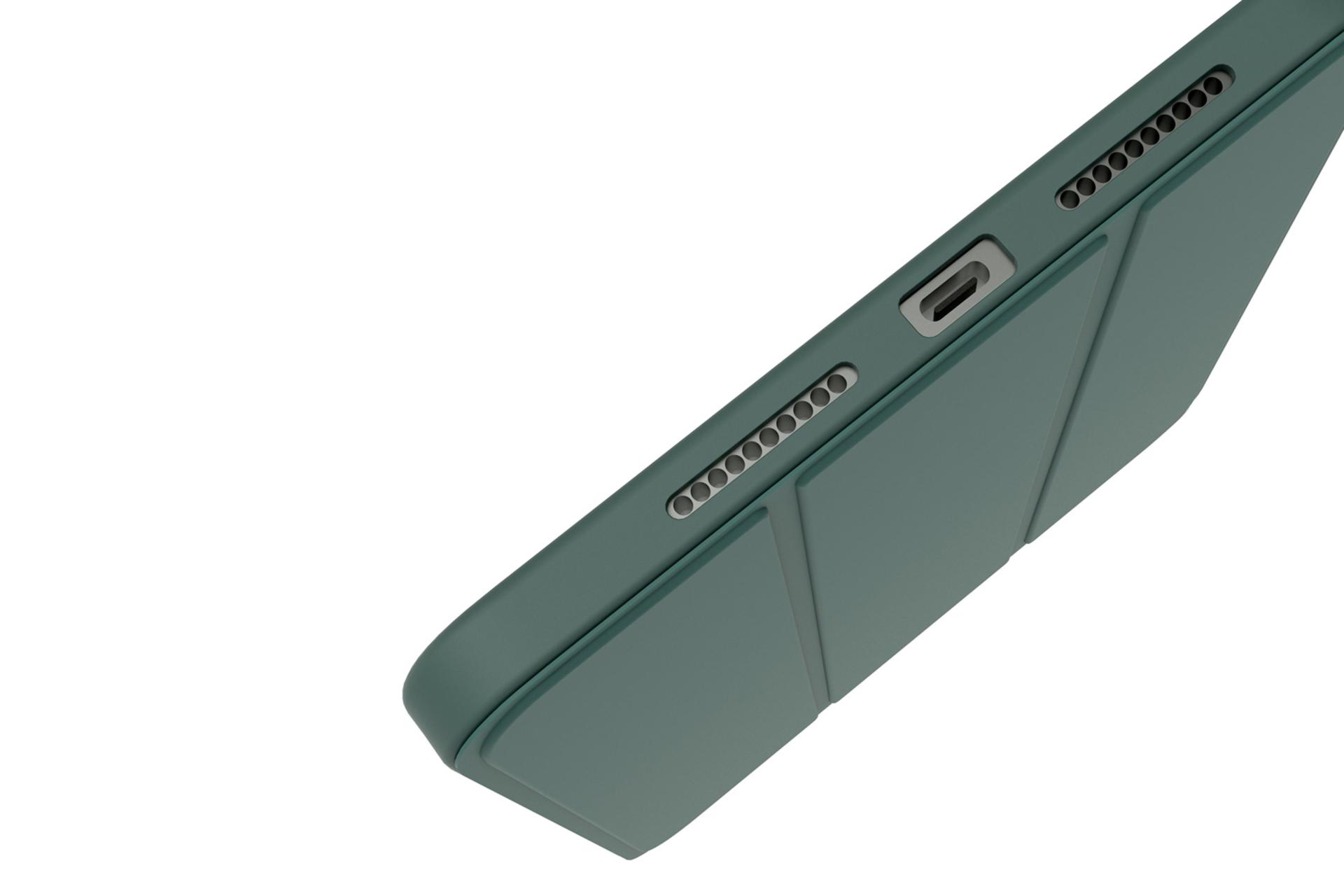 نمای پایین قاب تبلت کیف کلاسوری جی سی پال مدل DuraPro Protective Folio مناسب اپل iPad Pro 13 2024