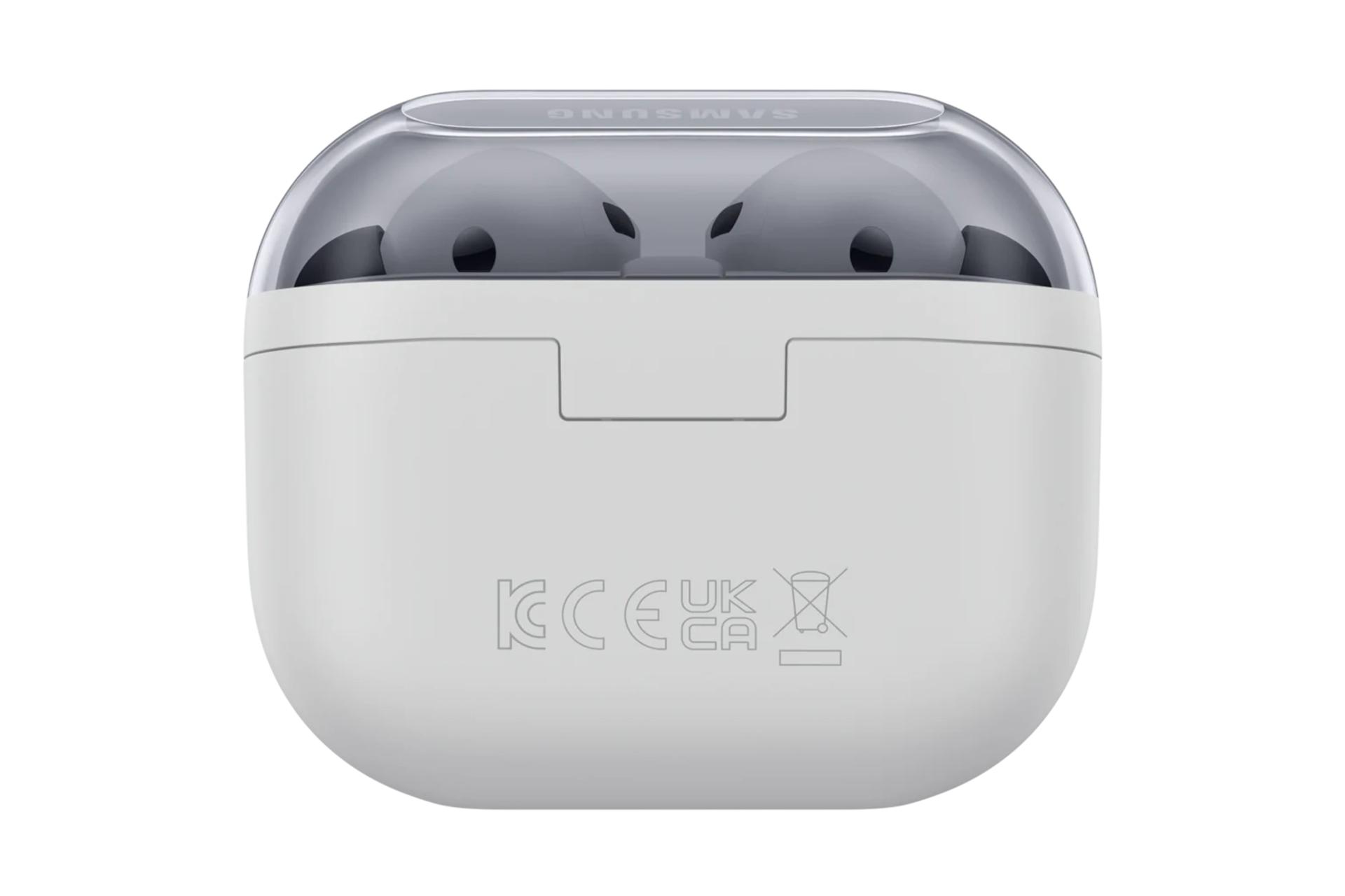 پشت محفظه شارژ ایرباد بی سیم سامسونگ گلکسی بادز 3 FE خاکستری / Samsung Galaxy Buds3 FE