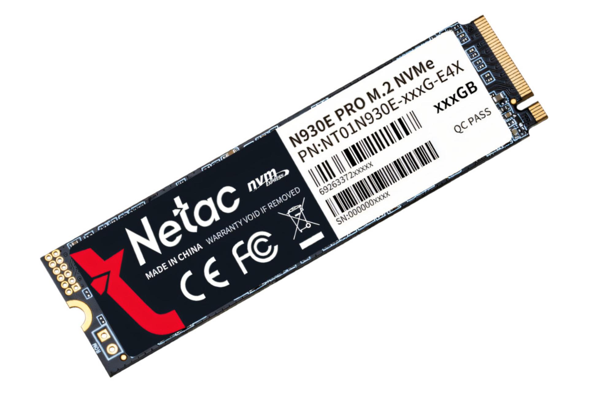سمت چپ اس اس دی نتاک Netac N930E PRO NVMe M.2