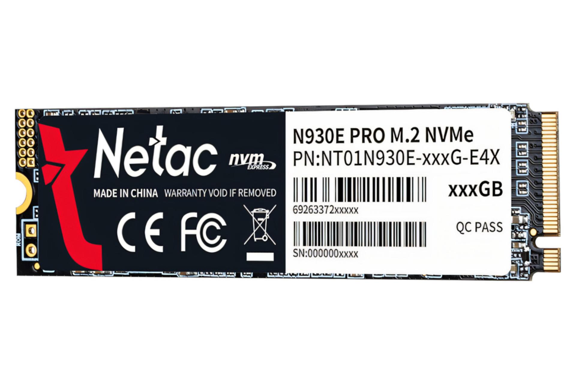 نمای جانبی اس اس دی نتاک Netac N930E PRO NVMe M.2