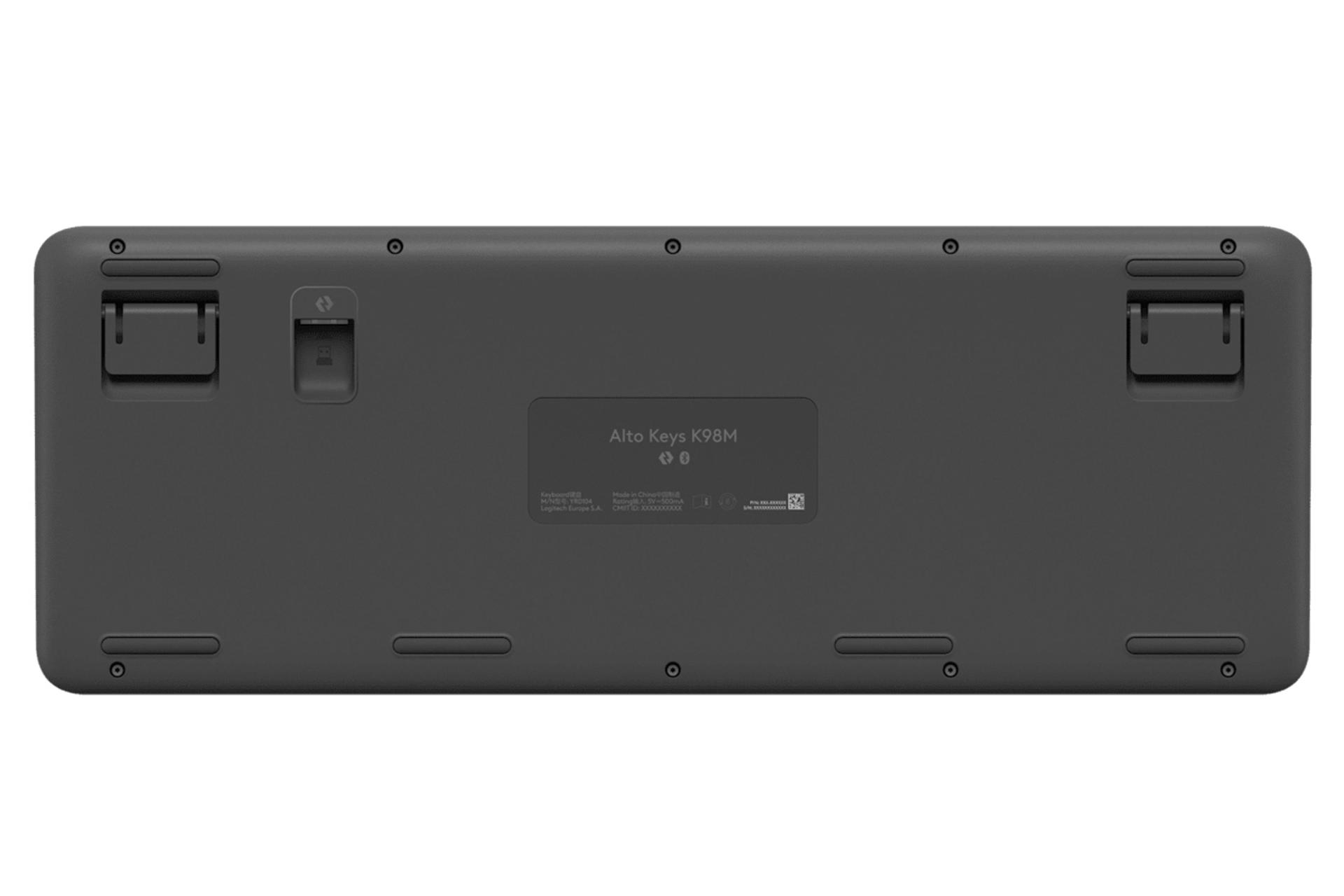نمای پشت کیبورد لاجیتک Alto Keys K98M