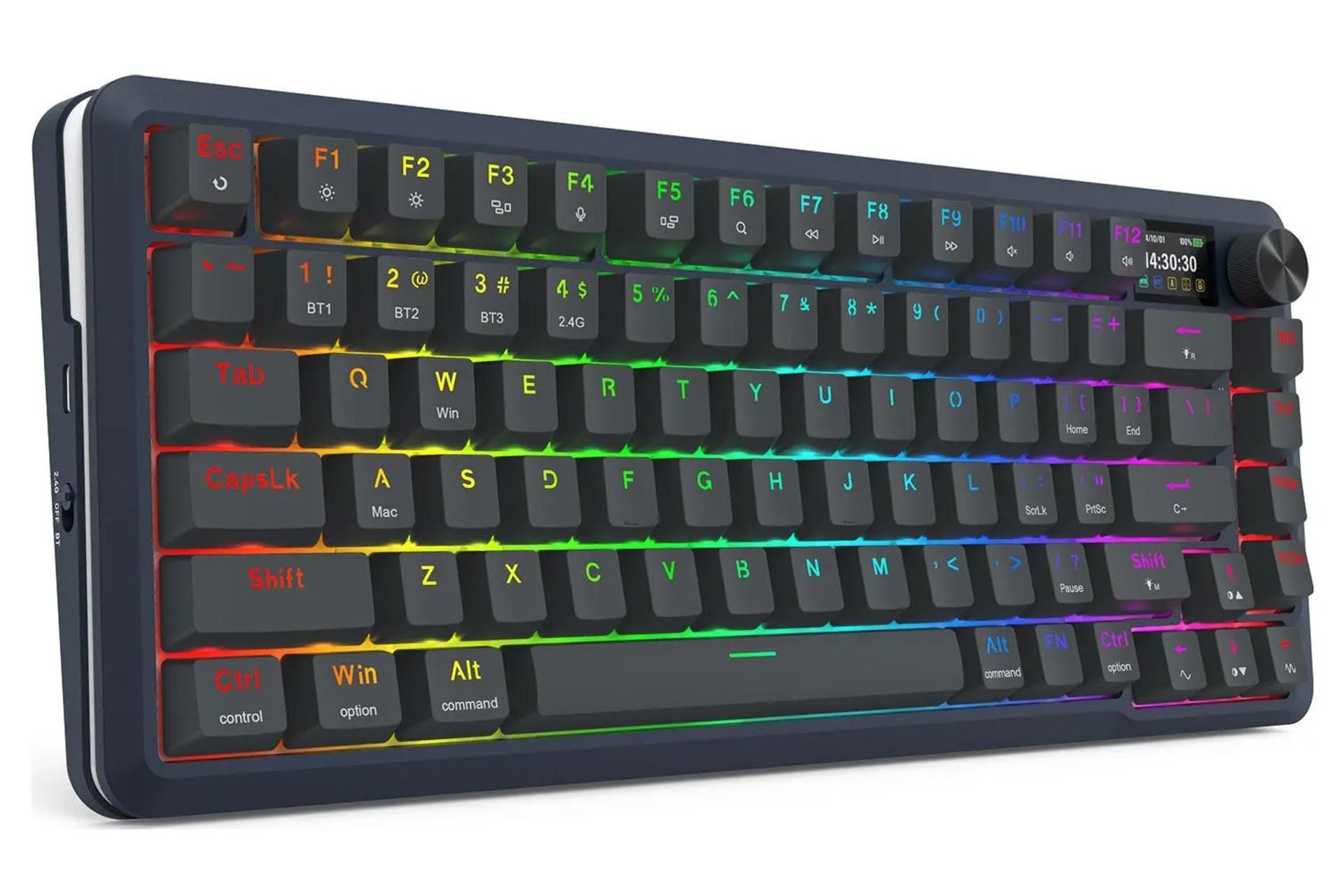 نمای سمت چپ کیبورد ردراگون Flekact K708 Pro