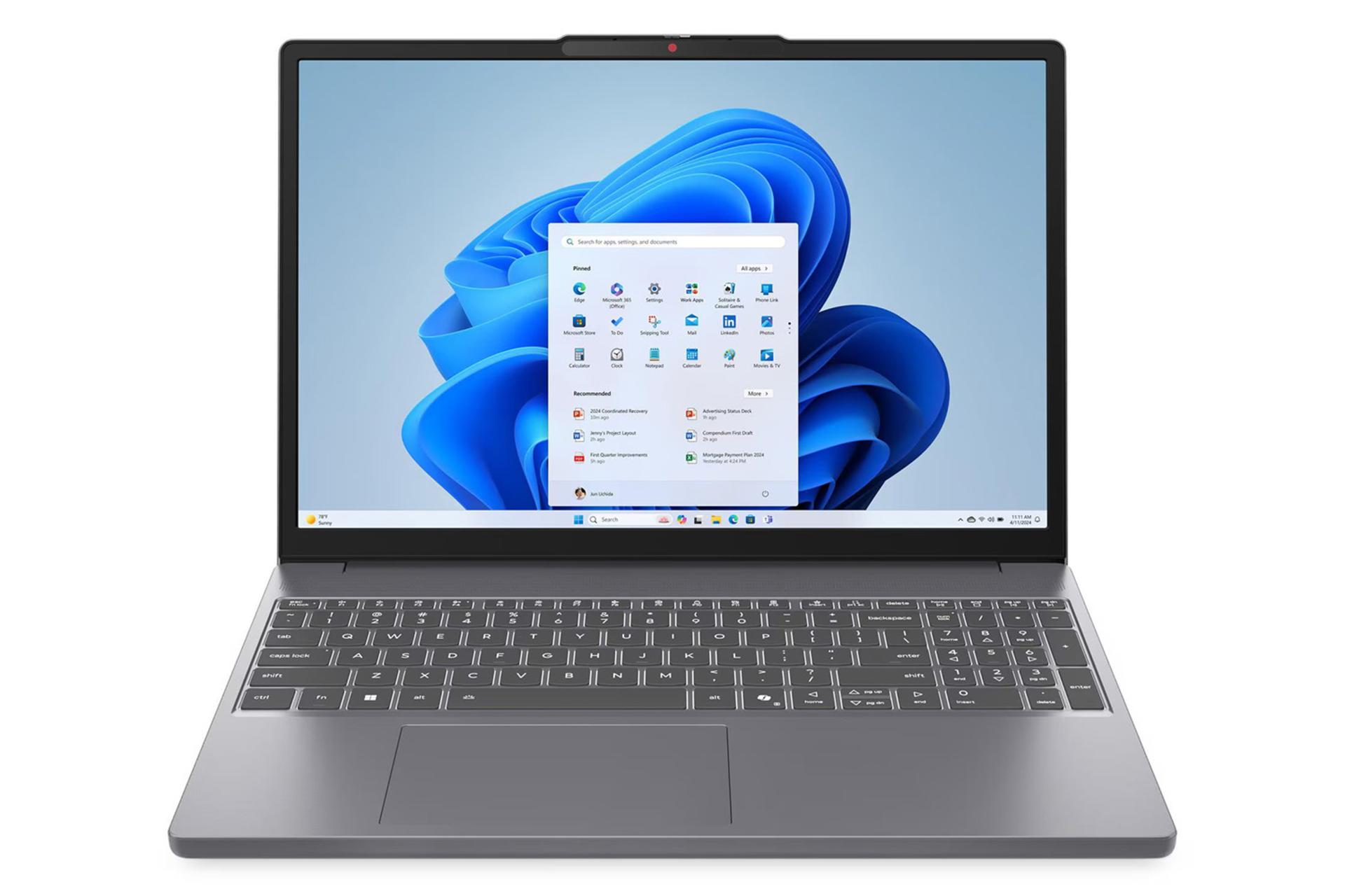 لپ تاپ لنوو Lenovo IdeaPad Slim 3 16IRH10 نمای جلو