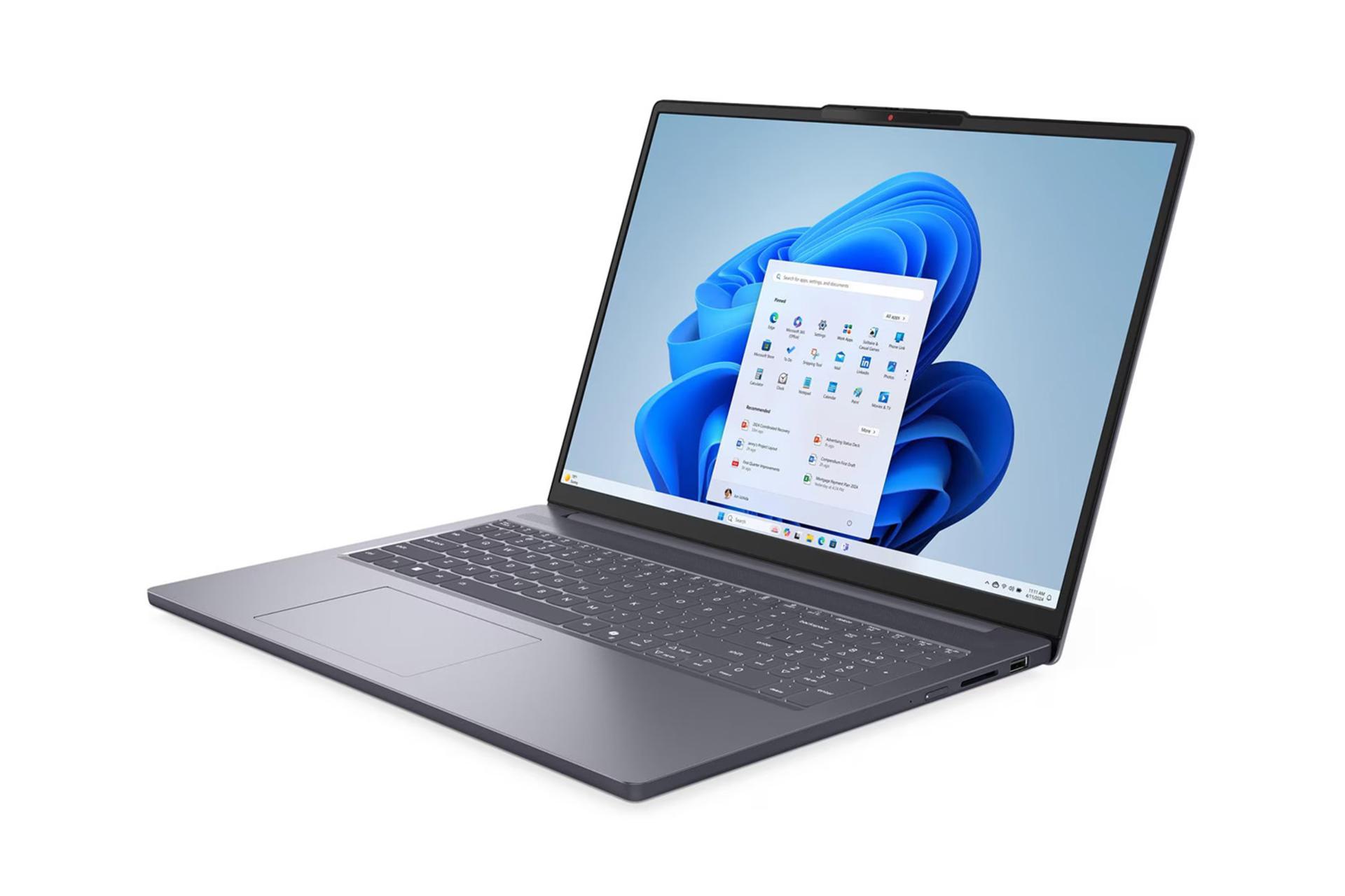 لپ تاپ لنوو Lenovo IdeaPad Slim 3 16IRH10 نمای جلو و راست