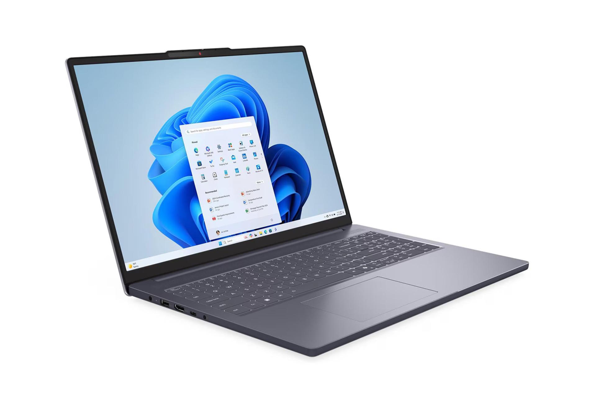 لپ تاپ لنوو Lenovo IdeaPad Slim 3 16IRH10 نمای جلو و چپ