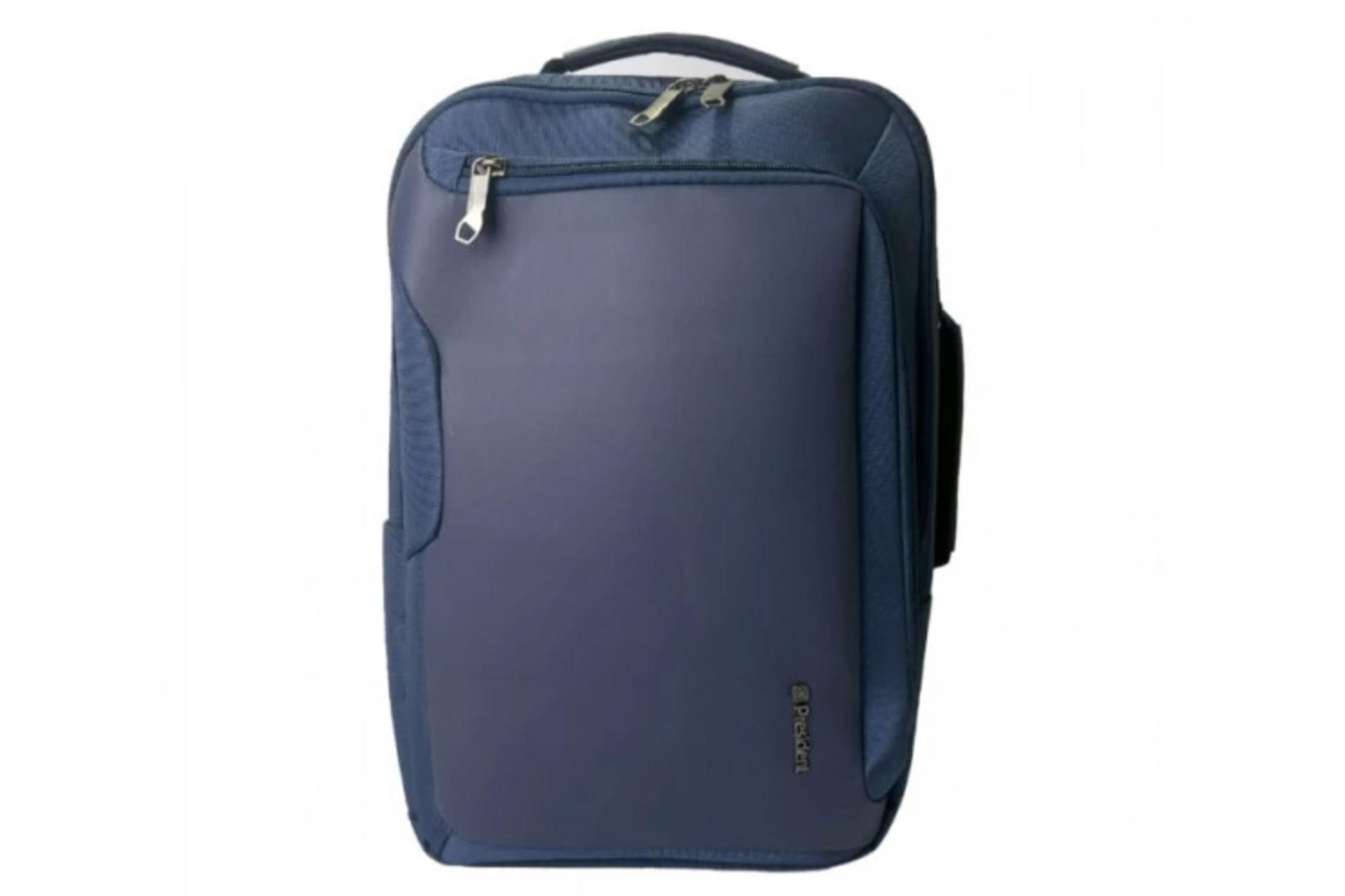 کیف لپ تاپ کوله پشتی لپ تاپ پرزیدنت 105 مناسب 15.6 اینچ رنگ آبی