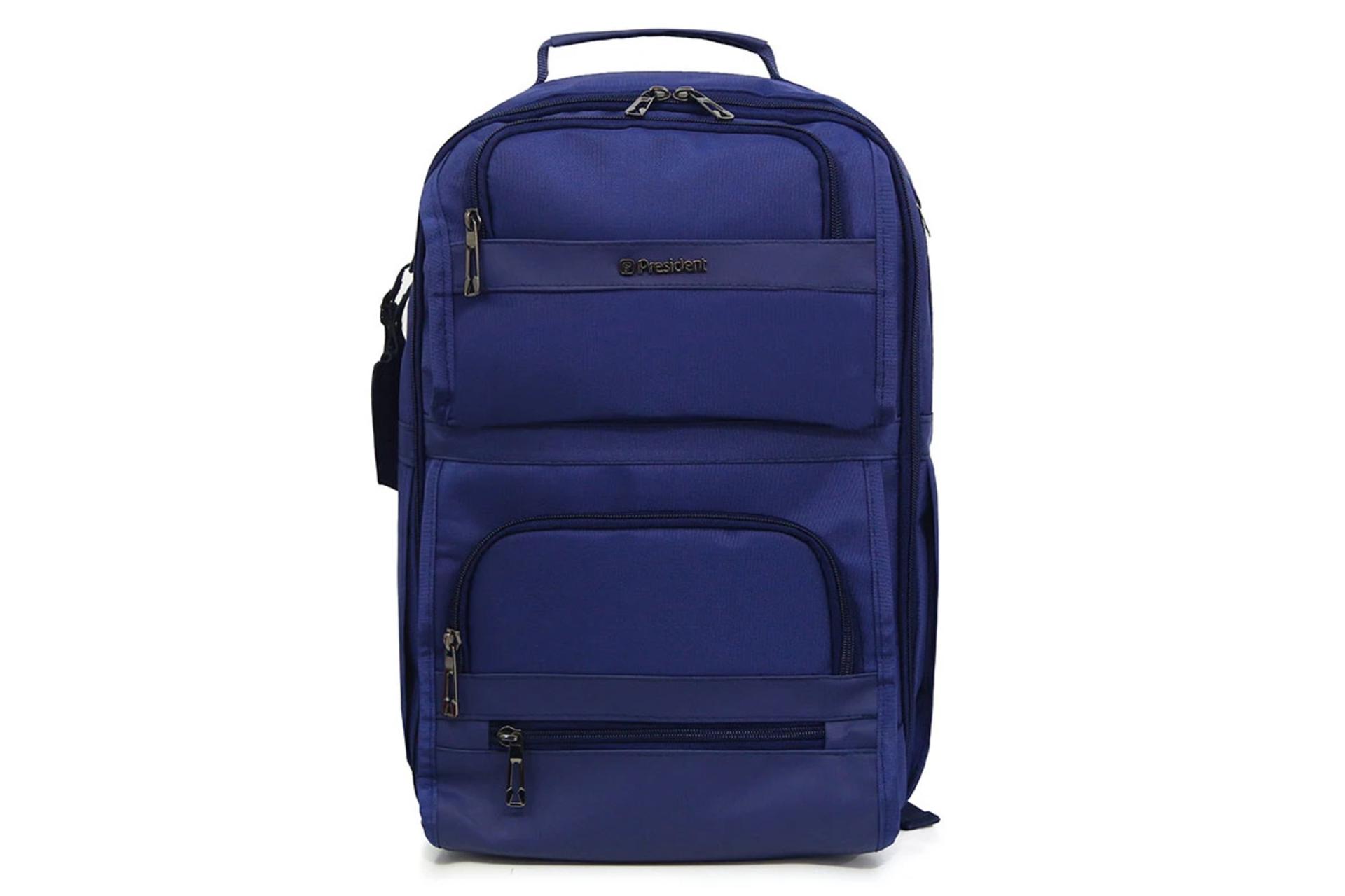 کیف لپ تاپ کوله پشتی لپ تاپ پرزیدنت 4556 مناسب 15.6 اینچ رنگ آبی