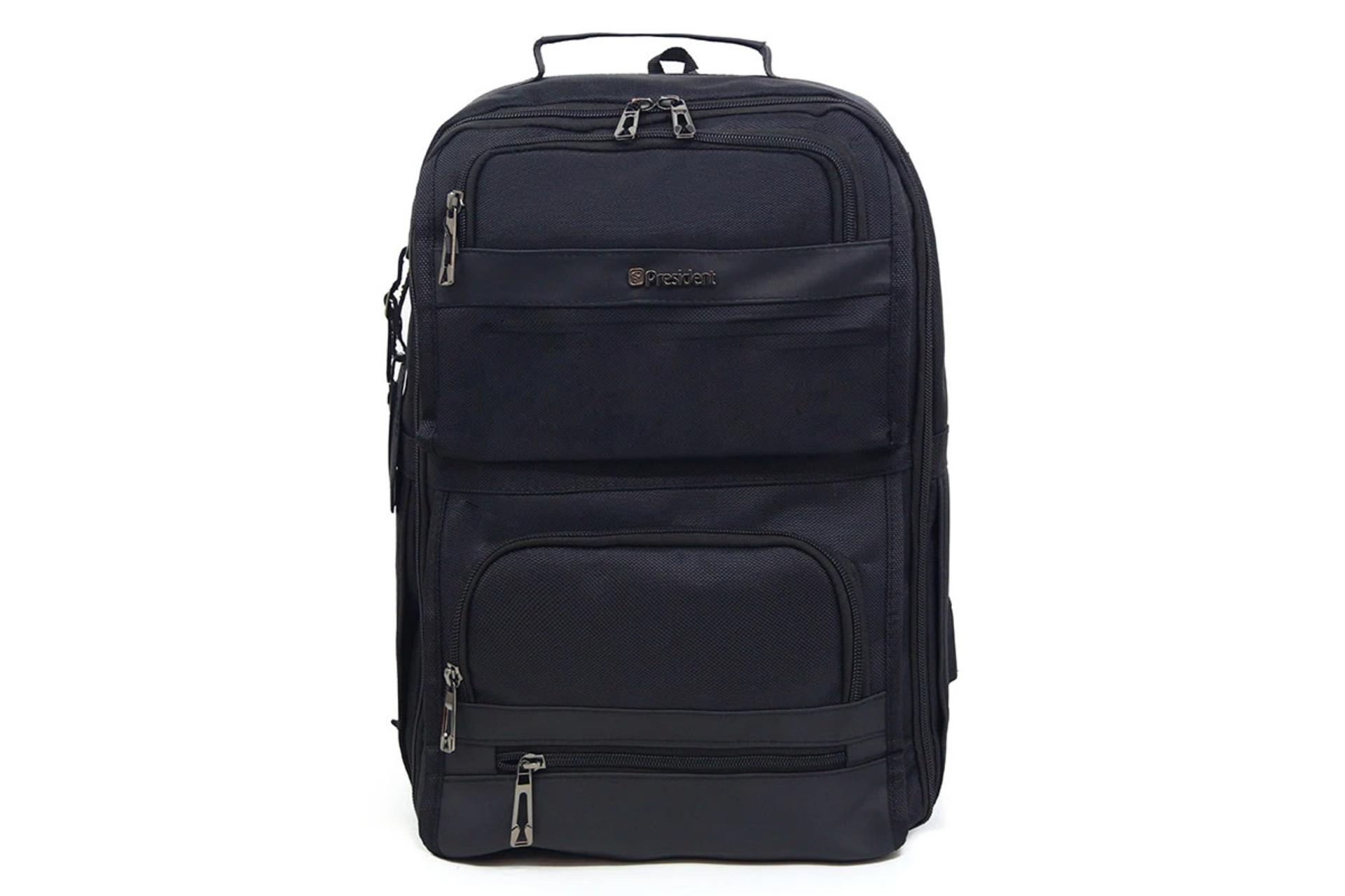 کیف لپ تاپ کوله پشتی لپ تاپ پرزیدنت 4556 مناسب 15.6 اینچ رنگ مشکی