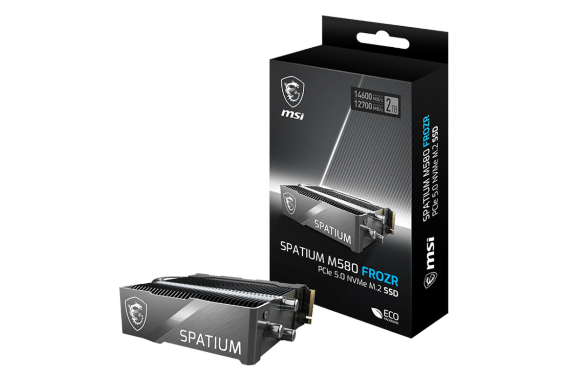 جعبه اس اس دی ام اس آی MSI SPATIUM M580 FROZR NVMe M.2 2TB