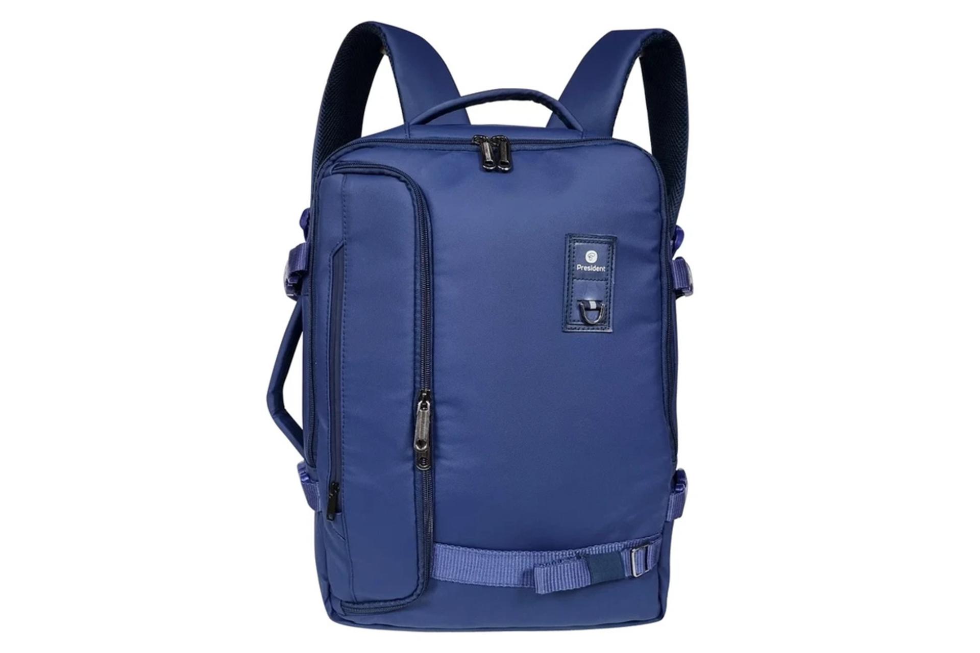 کیف لپ تاپ کوله پشتی لپ تاپ پرزیدنت STAGE مناسب 15.6 اینچ رنگ آبی