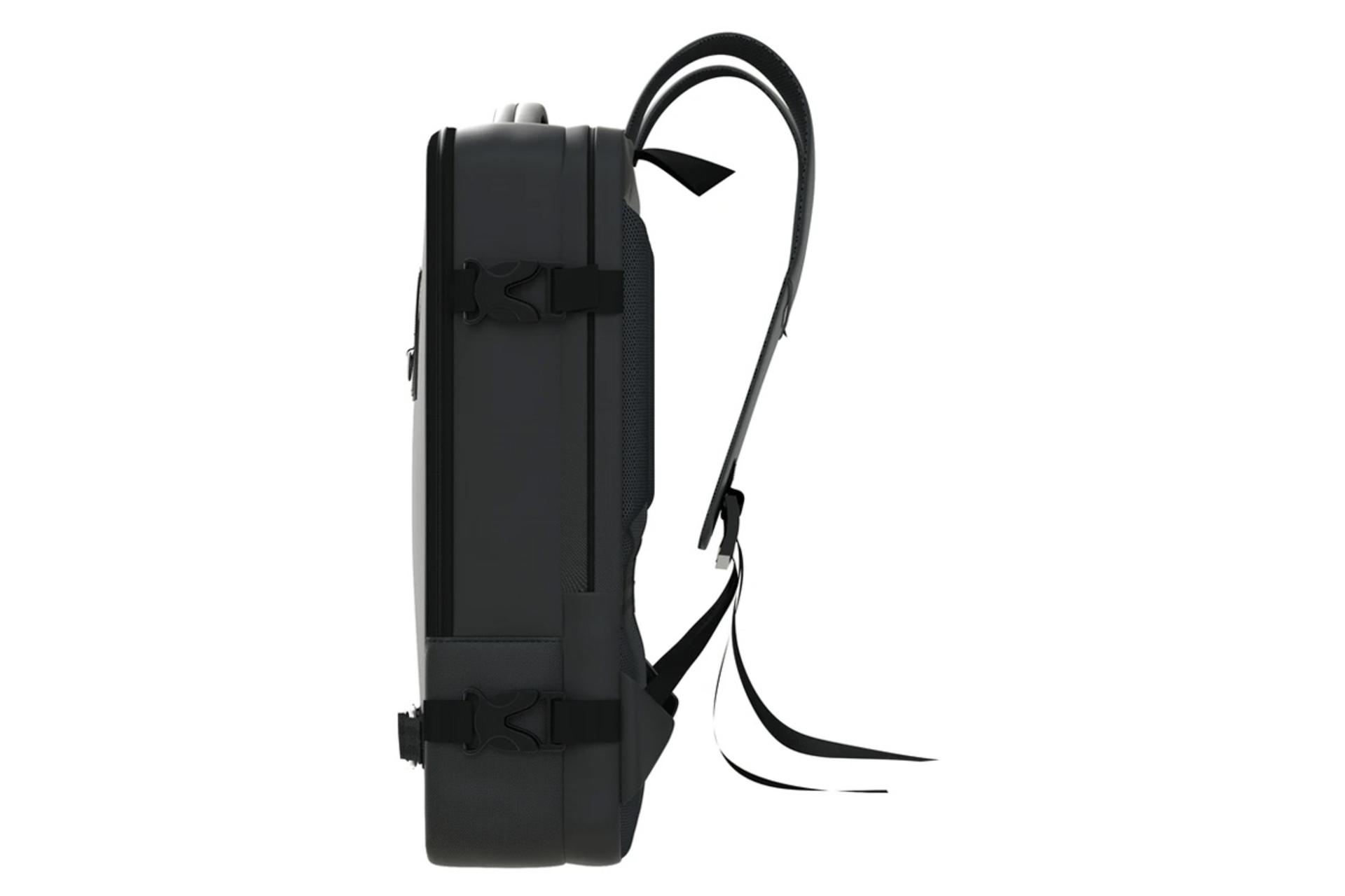 نمای کنار کیف لپ تاپ کوله پشتی لپ تاپ پرزیدنت STAGE مناسب 17 اینچ