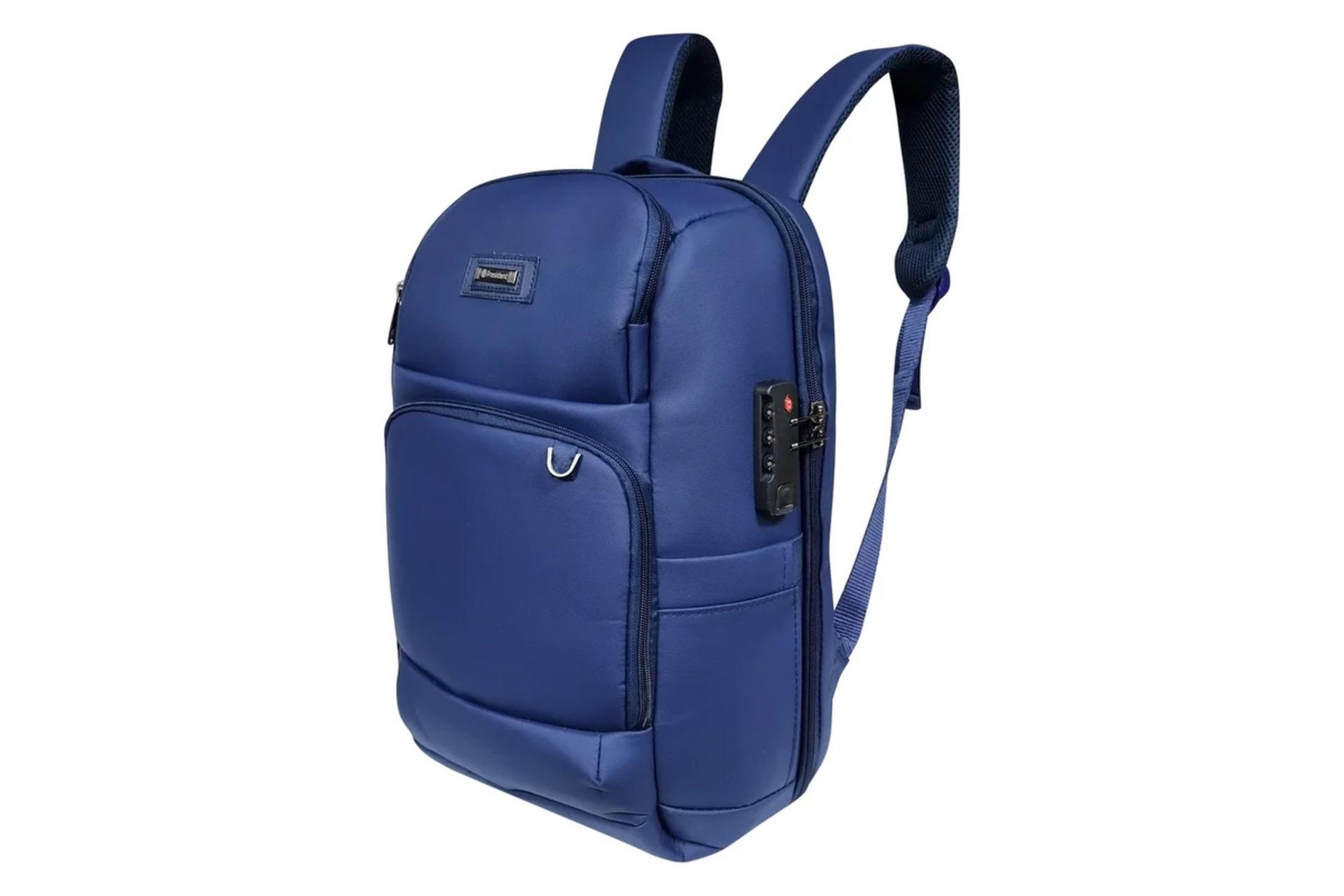 نمای سمت راست کیف لپ تاپ کوله پشتی لپ تاپ پرزیدنت Victor مناسب 15.6 اینچ