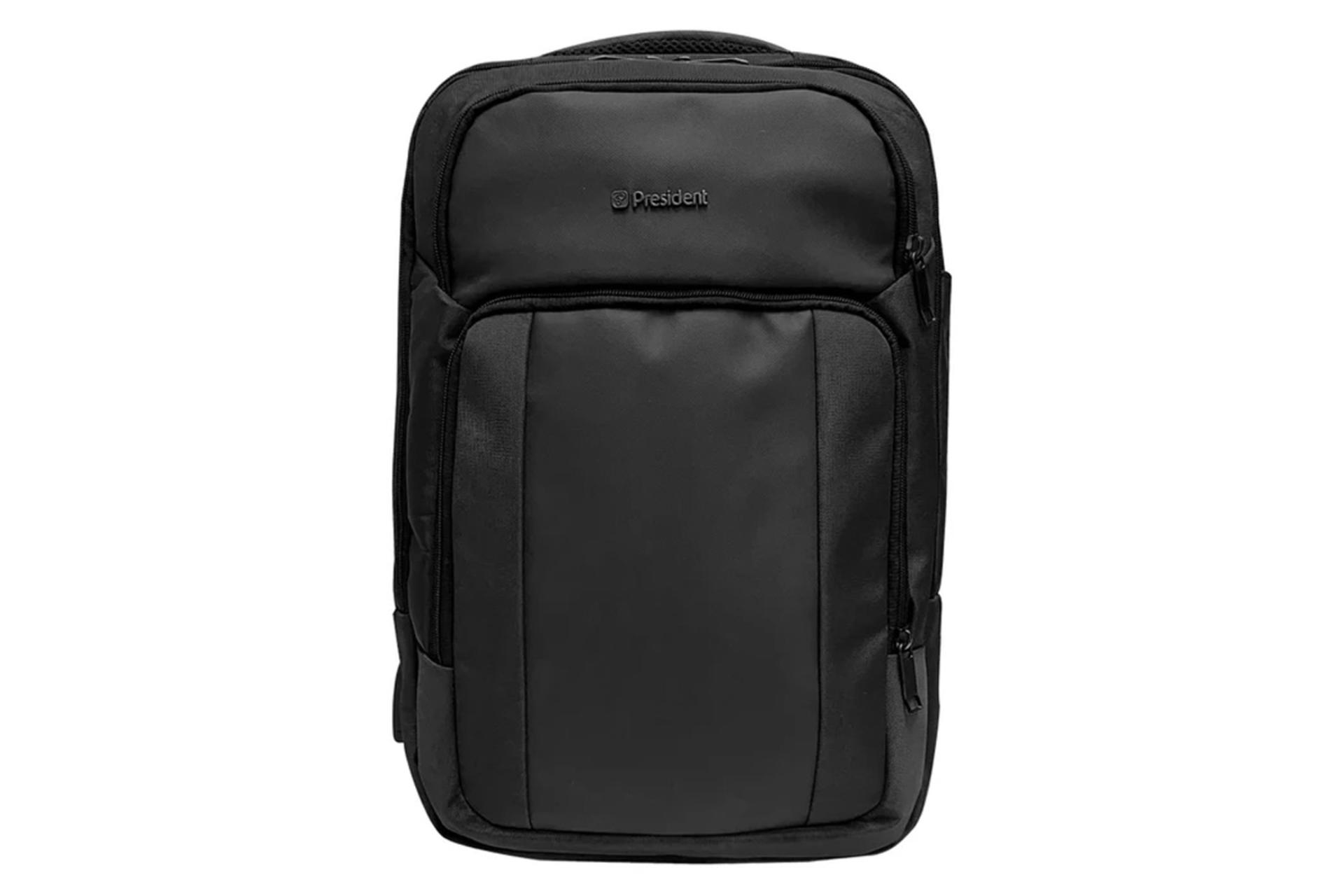 کیف لپ تاپ کوله پشتی لپ تاپ پرزیدنت Wizard مناسب 15.6 اینچ رنگ مشکی