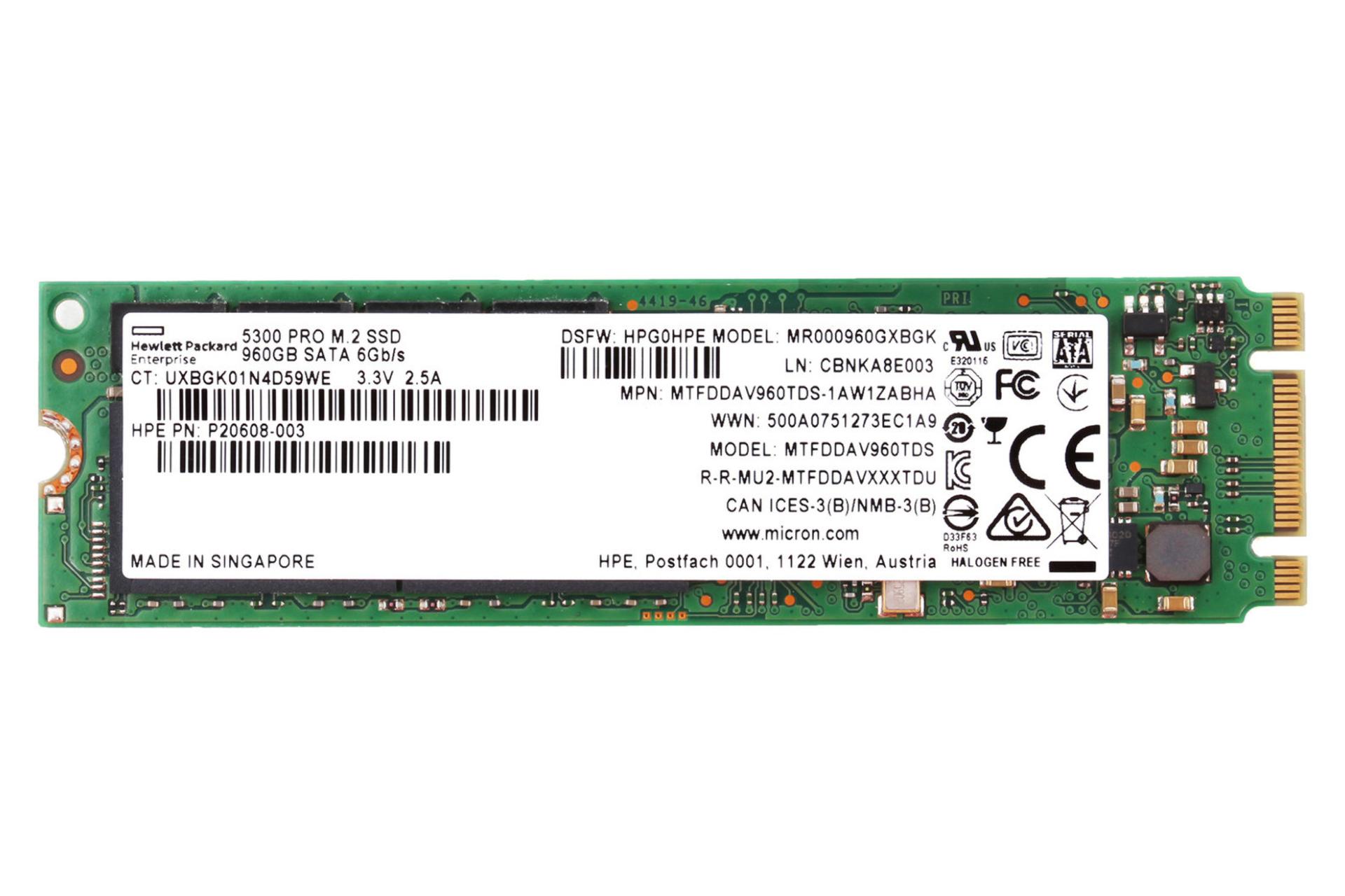 اس اس دی اچ پی ای HPE MR000960GXBGK SATA M.2 960GB