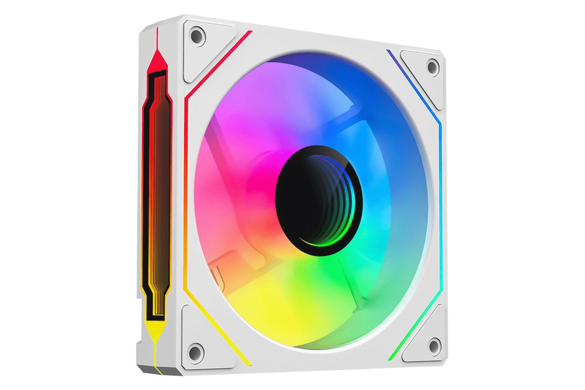 نمای سمت چپ فن کیس اوست AVI-120W ARGB