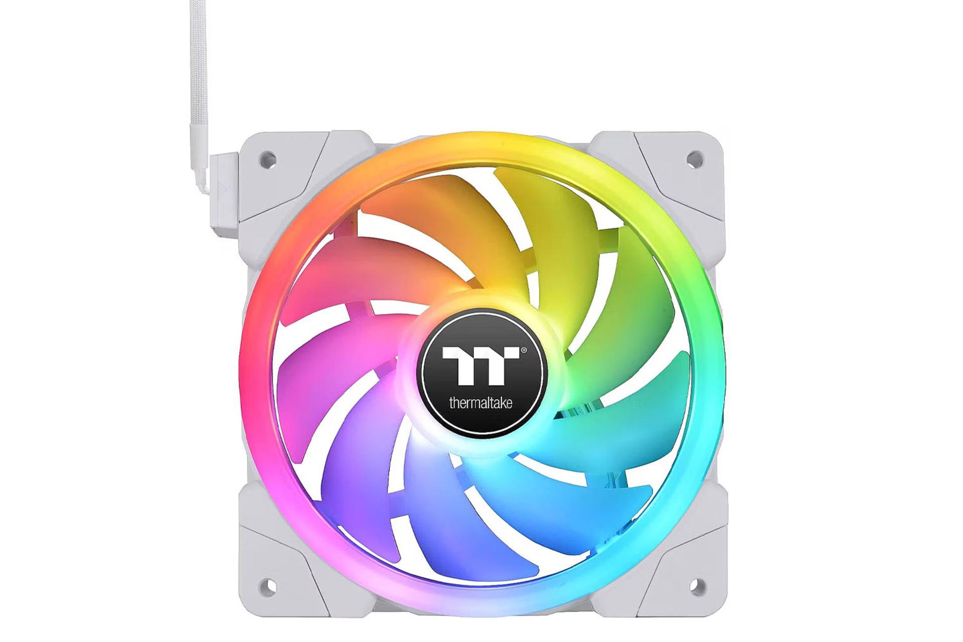 فن کیس ترمالتیک SWAFAN EX12 RGB TT Premium Edition 3-Fan Pack رنگ سفید