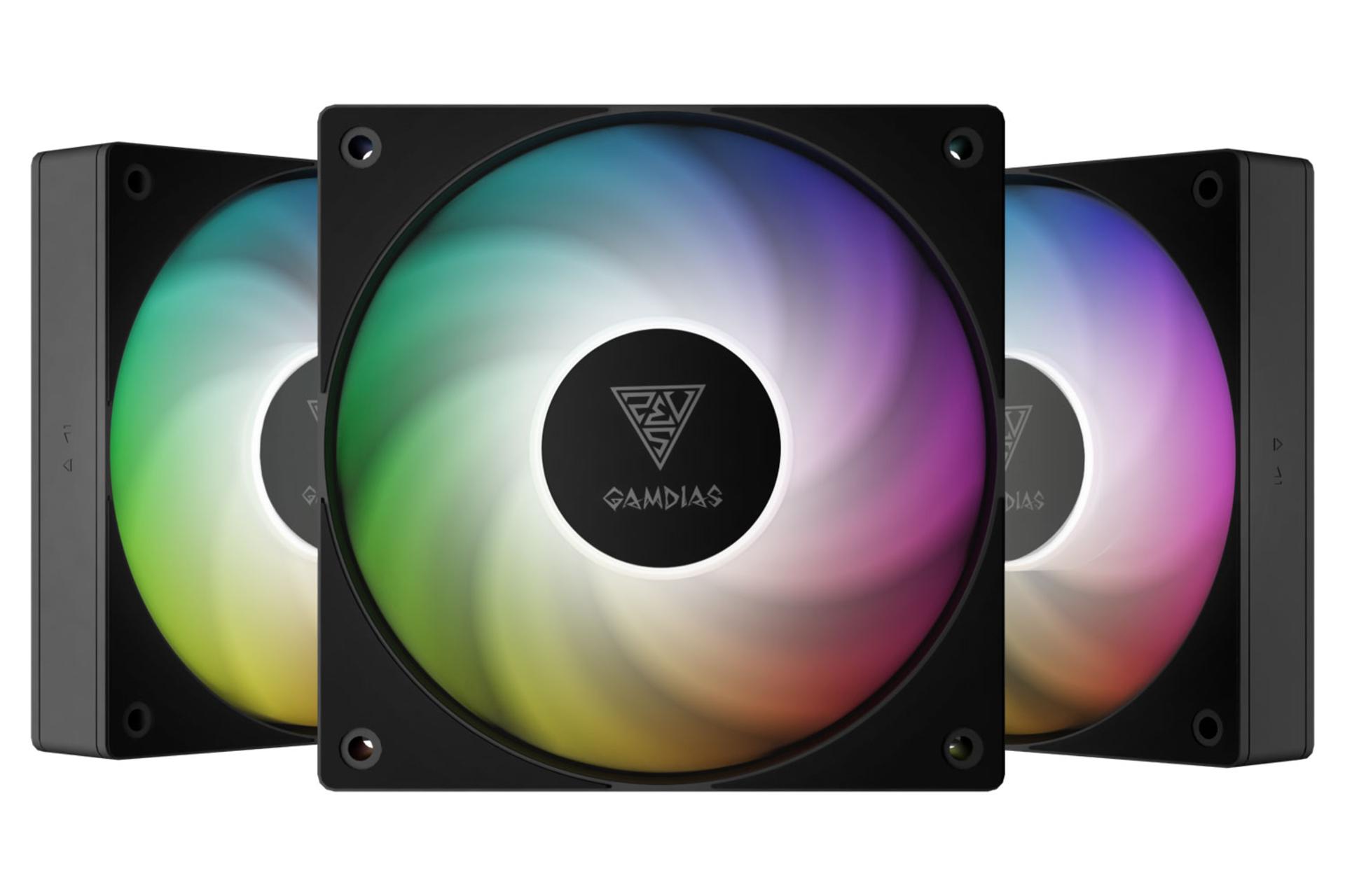 فن کیس گیم دیاس NOTUS M1-1203 ARGB بسته 3 عددی رنگ مشکی