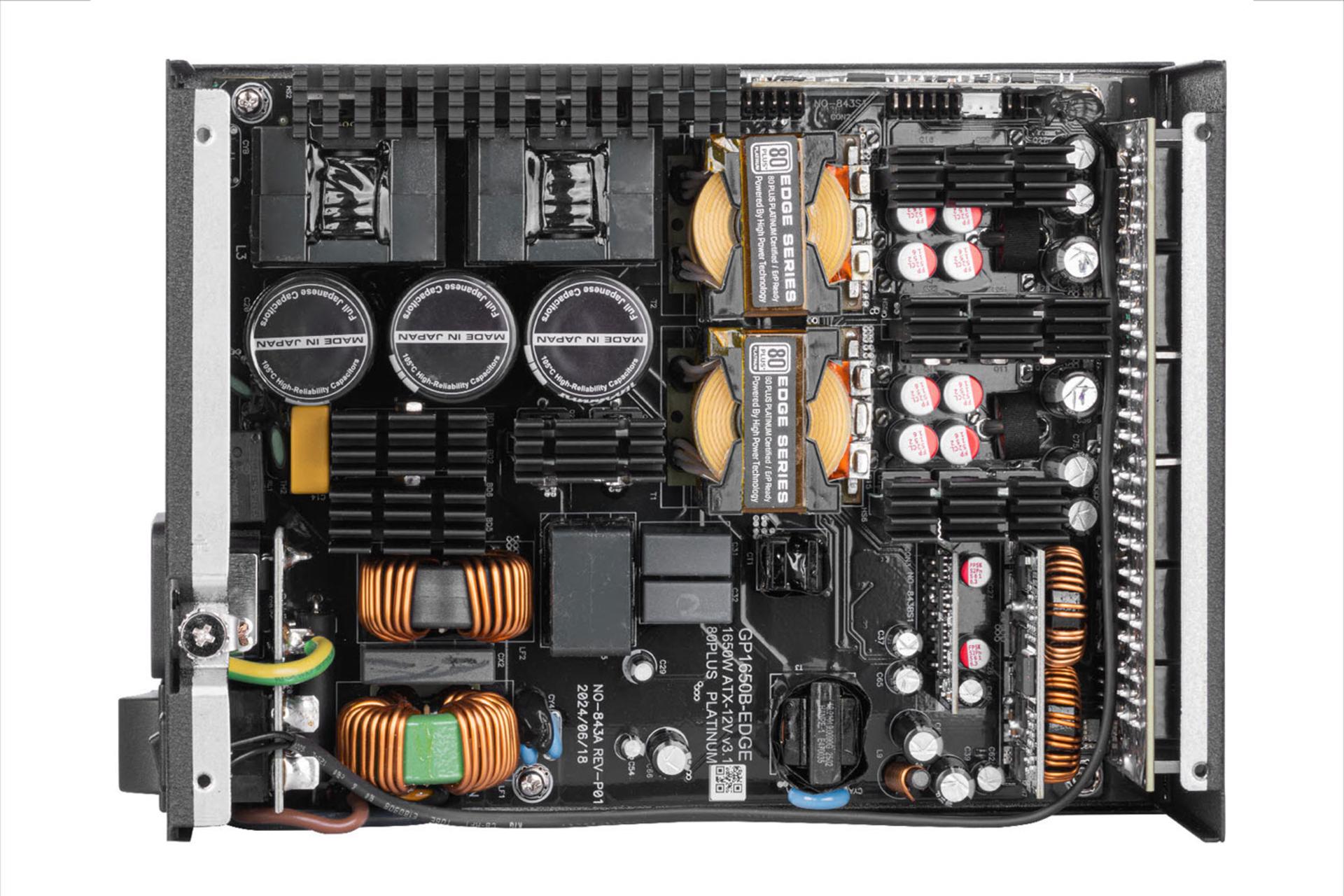 نمای داخل پاور کامپیوتر گرین GP1650B-EDGE با توان 1650 وات