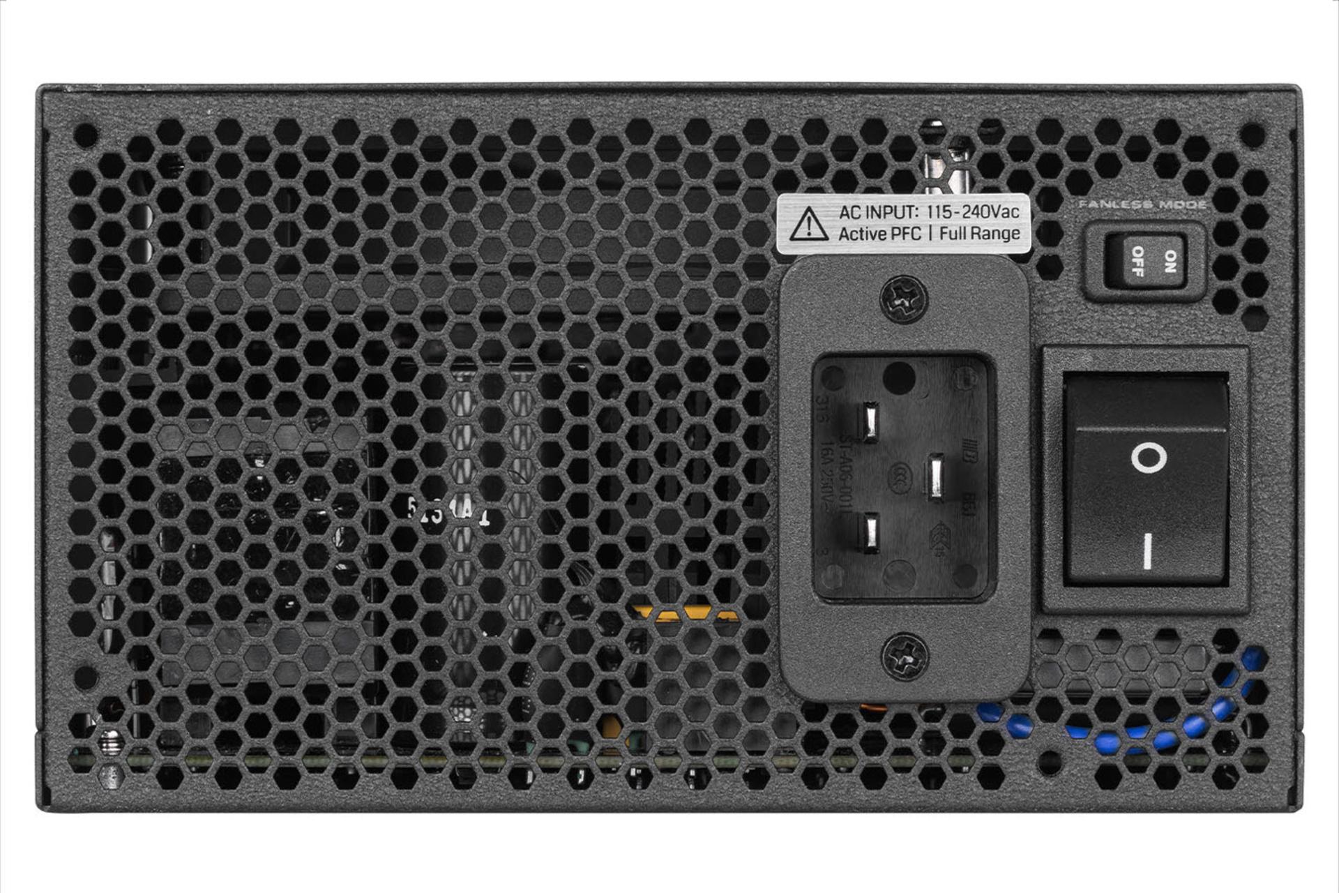 نمای پشت پاور کامپیوتر گرین GP1650B-EDGE با توان 1650 وات