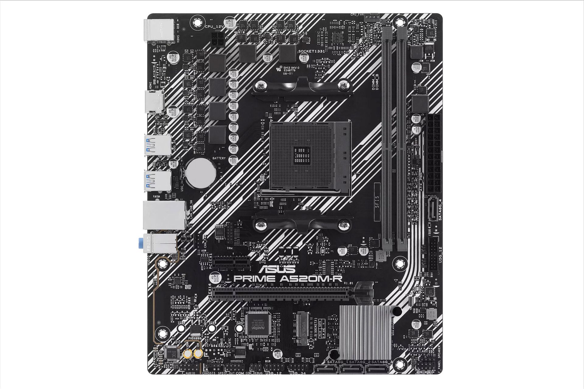 مادربرد ایسوس PRIME A520M-R نمای روبرو