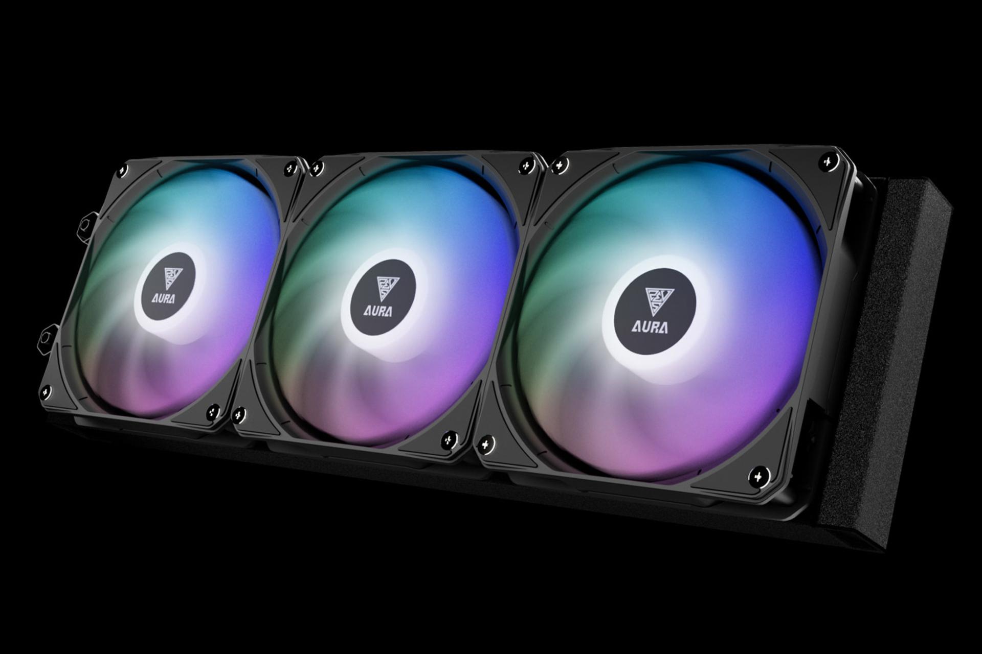 نمای سمت راست خنک کننده مایع گیم دیاس AURA GL360 LCD