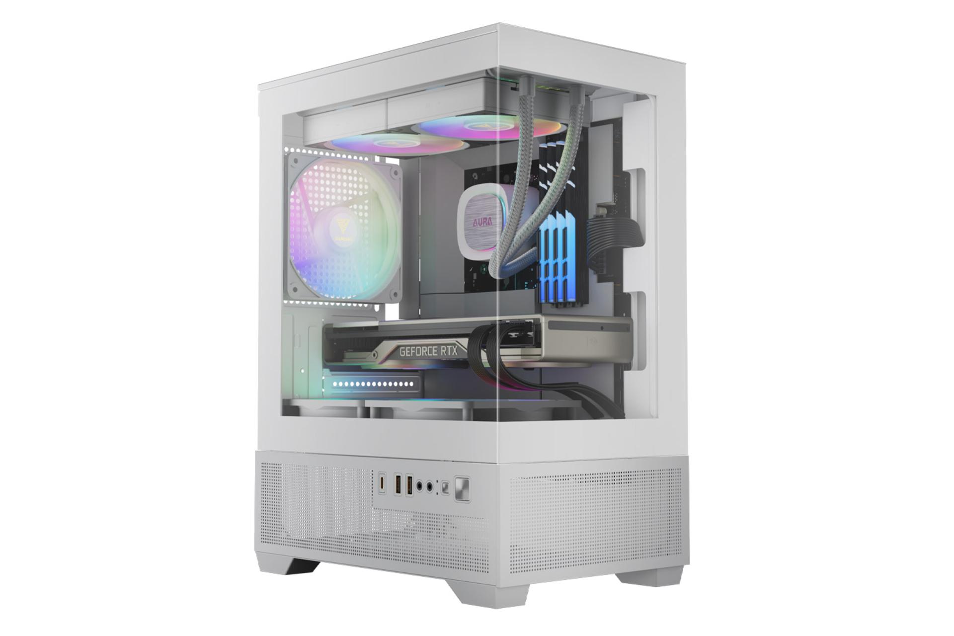 کیس کامپیوتر گیم دیاس AURA GC9M ELITE ARGB رنگ سفید