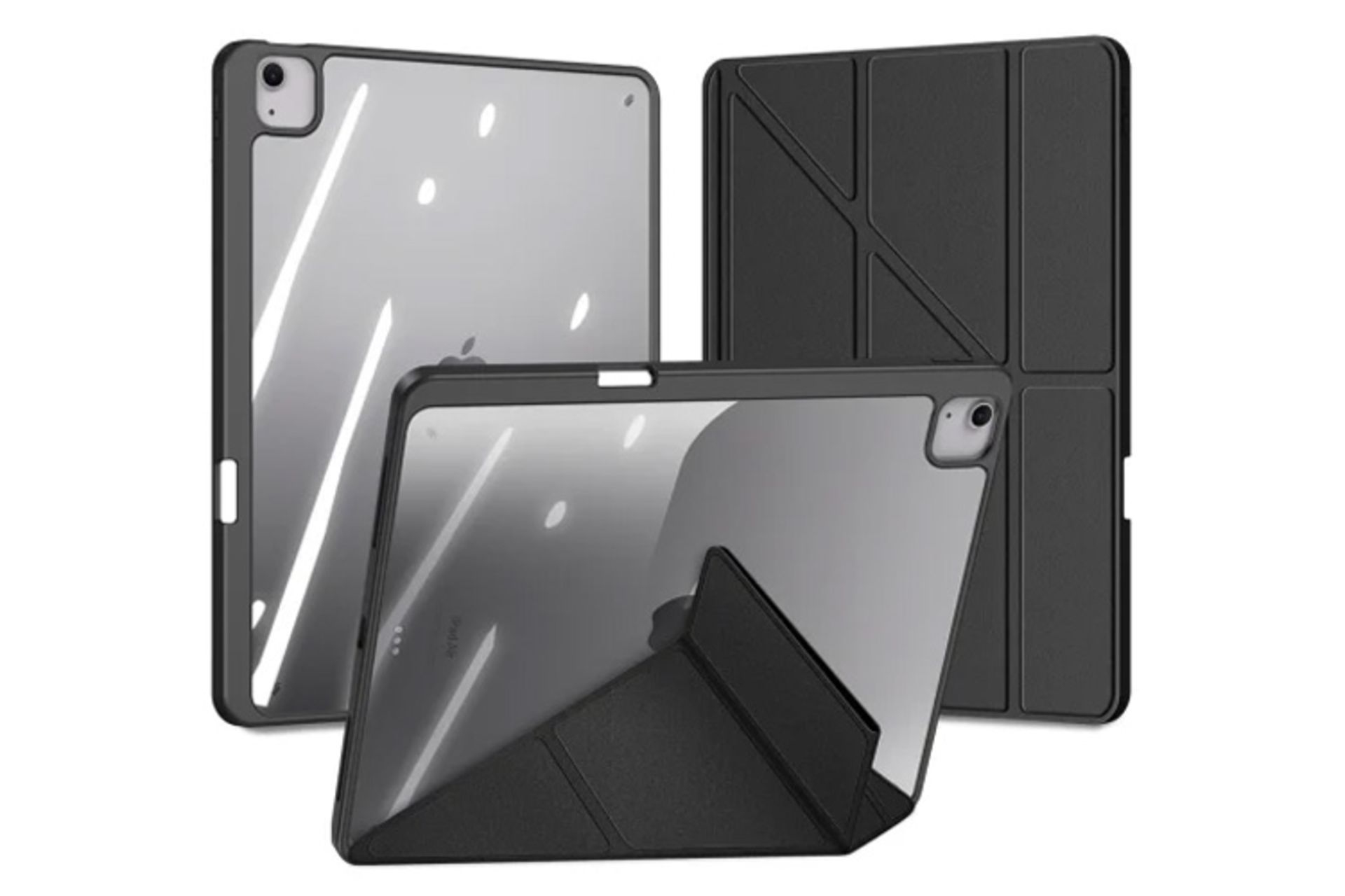 رنگ مشکی قاب تبلت کیف کلاسوری دوکس دوکیس مدل Magi مناسب اپل iPad Air 13 2024