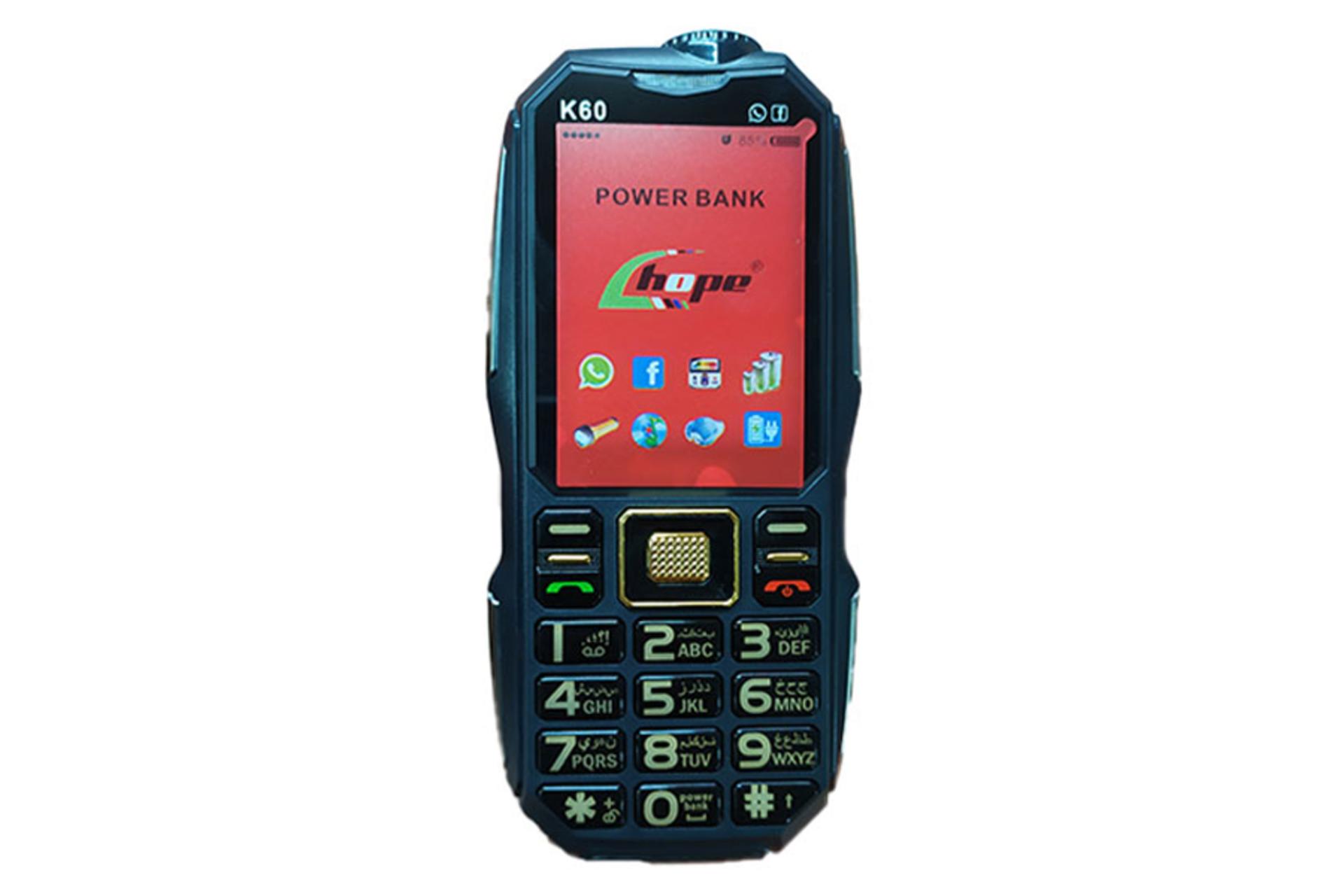 گوشی هوپ K60 نمای روبرو