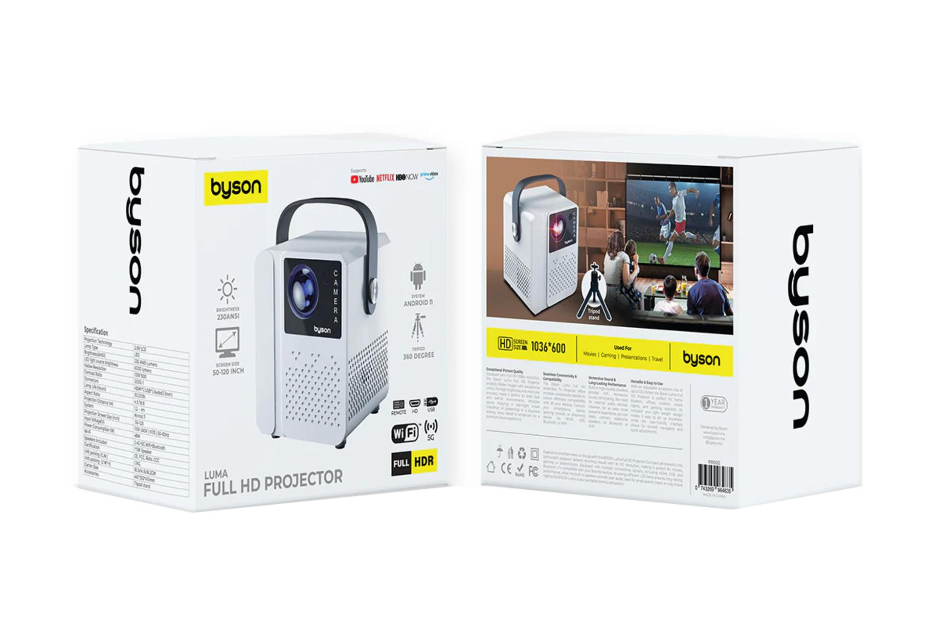 جعبه ویدیو پروژکتور بیسون Luma