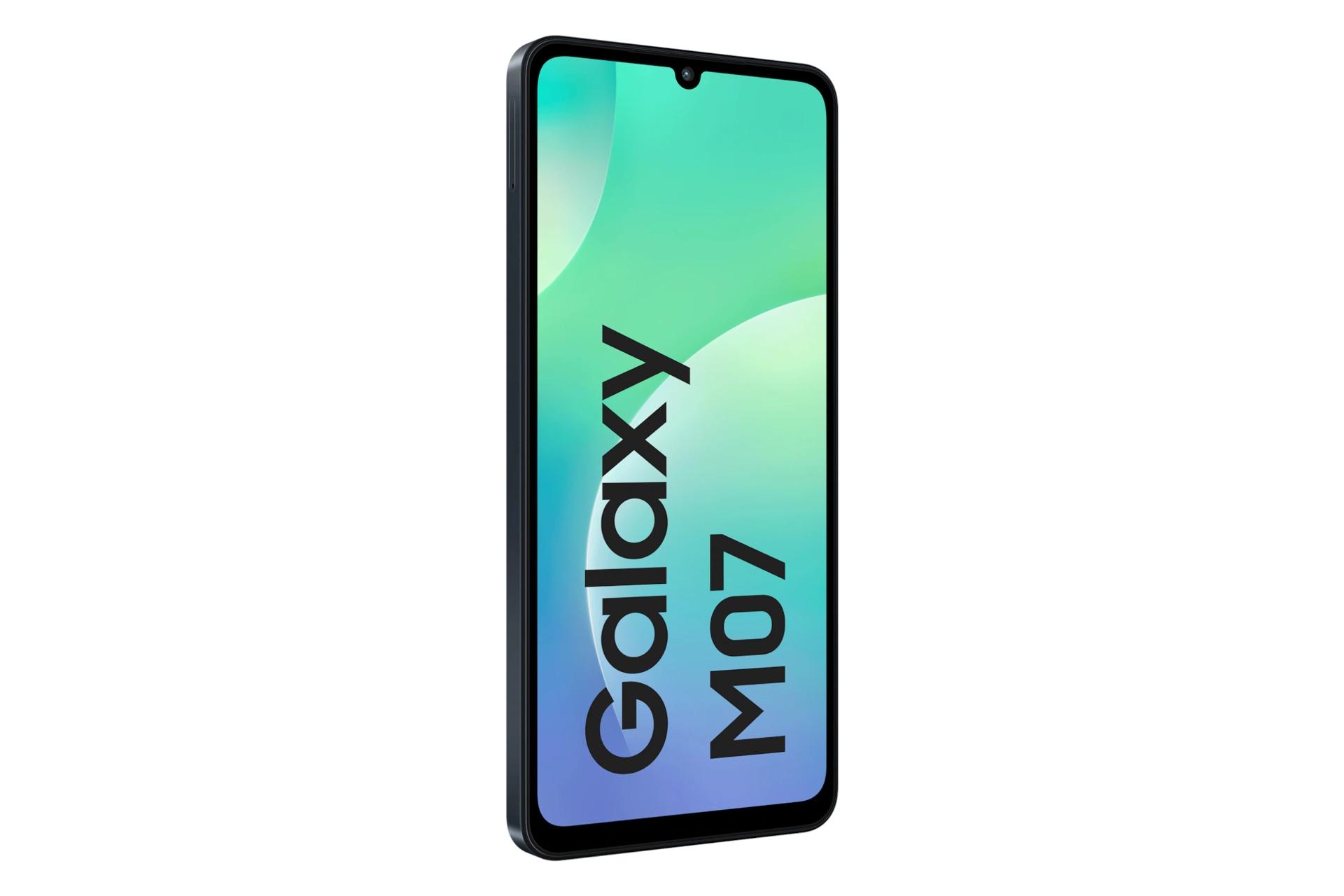 سمت چپ پنل جلوی گوشی موبایل گلکسی M07 سامسونگ مشکی / Samsung Galaxy M07