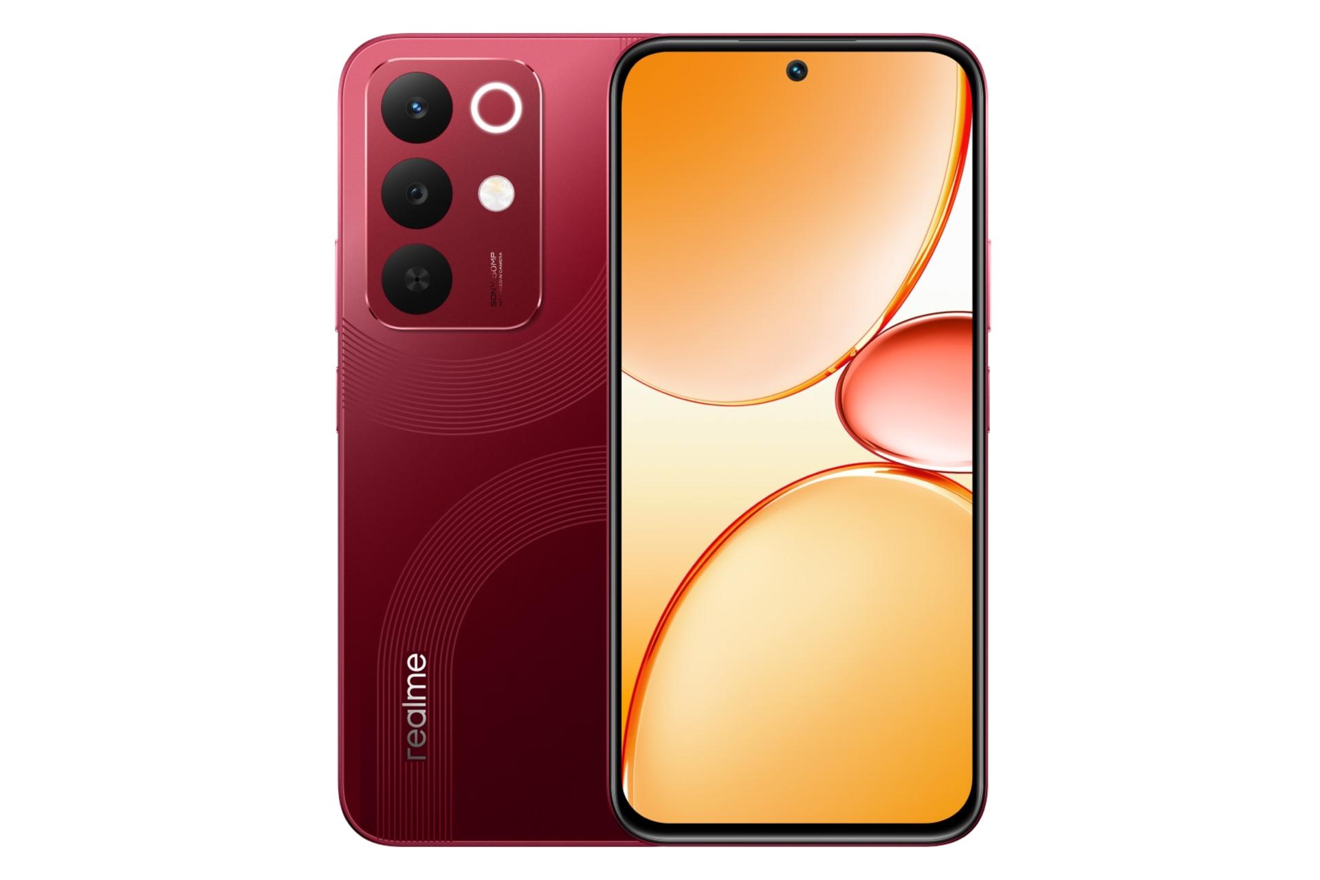 پنل جلو و پشت گوشی موبایل ریلمی 15x نسخه هند قرمز / Realme 15x India