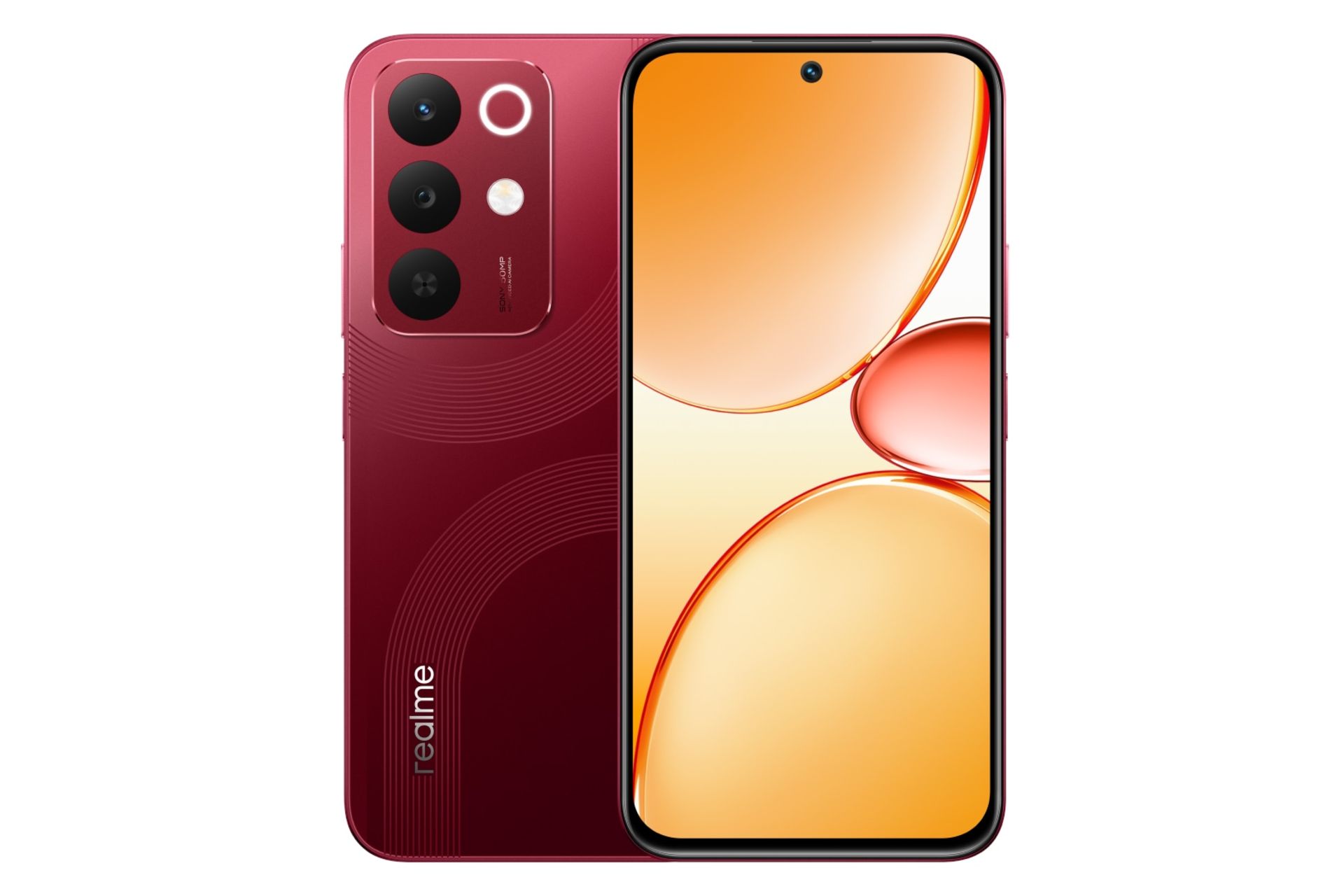 پنل جلو و پشت گوشی موبایل ریلمی 15x نسخه هند قرمز / Realme 15x India