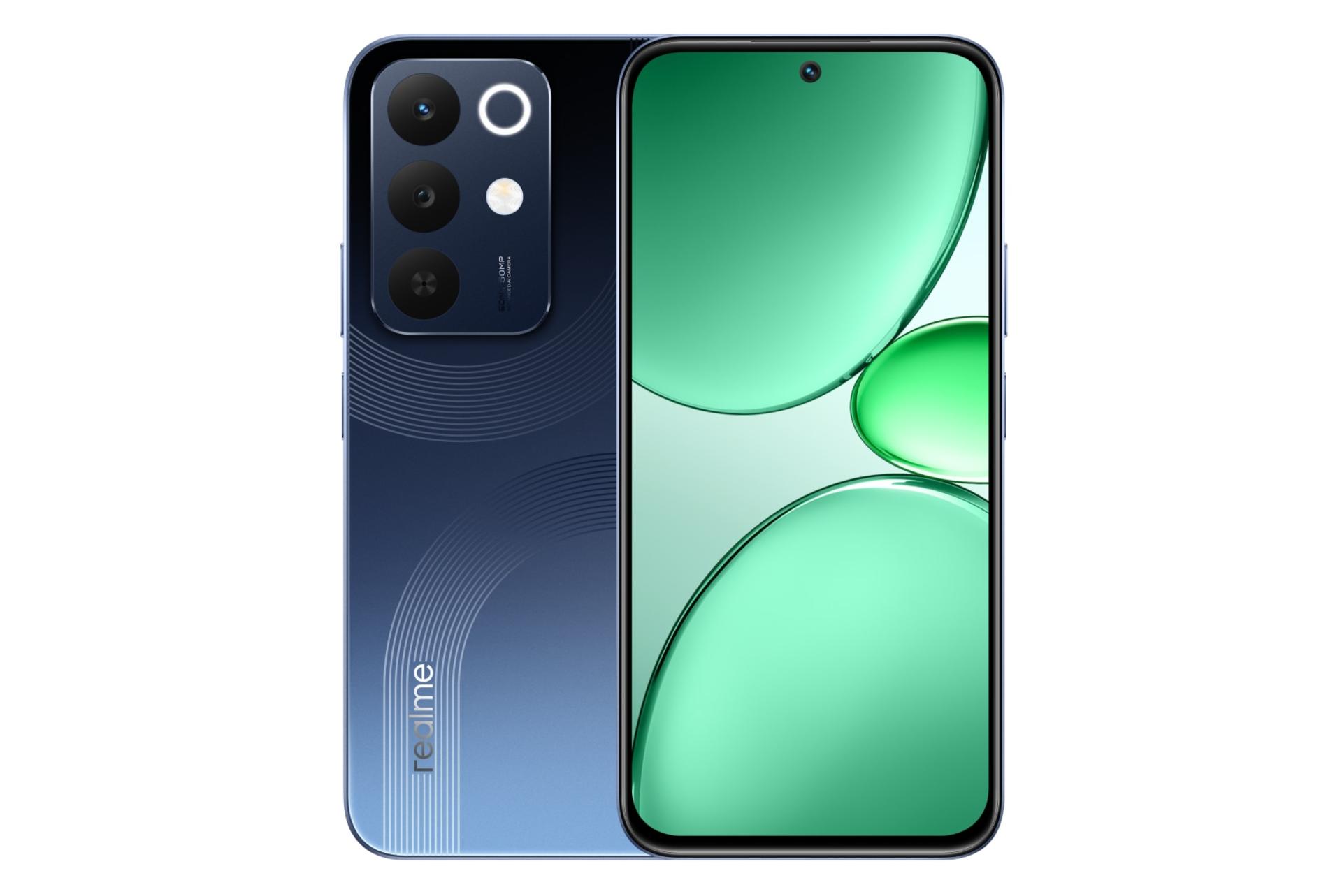 پنل جلو و پشت گوشی موبایل ریلمی 15x نسخه هند سرمه ای / Realme 15x India