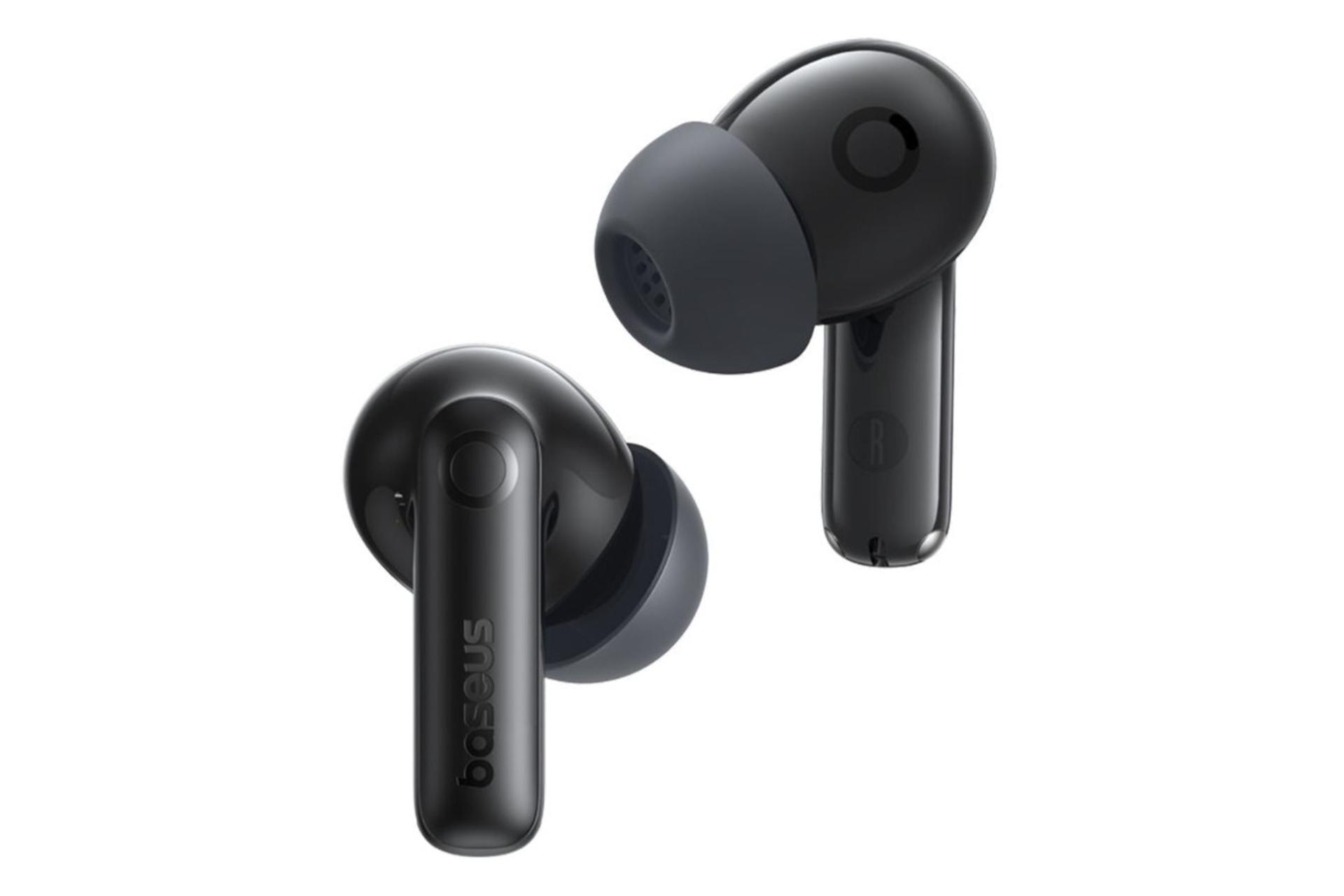 ایرباد بی سیم باسئوس Baseus Bass BP1 Pro مشکی از نمای جانبی